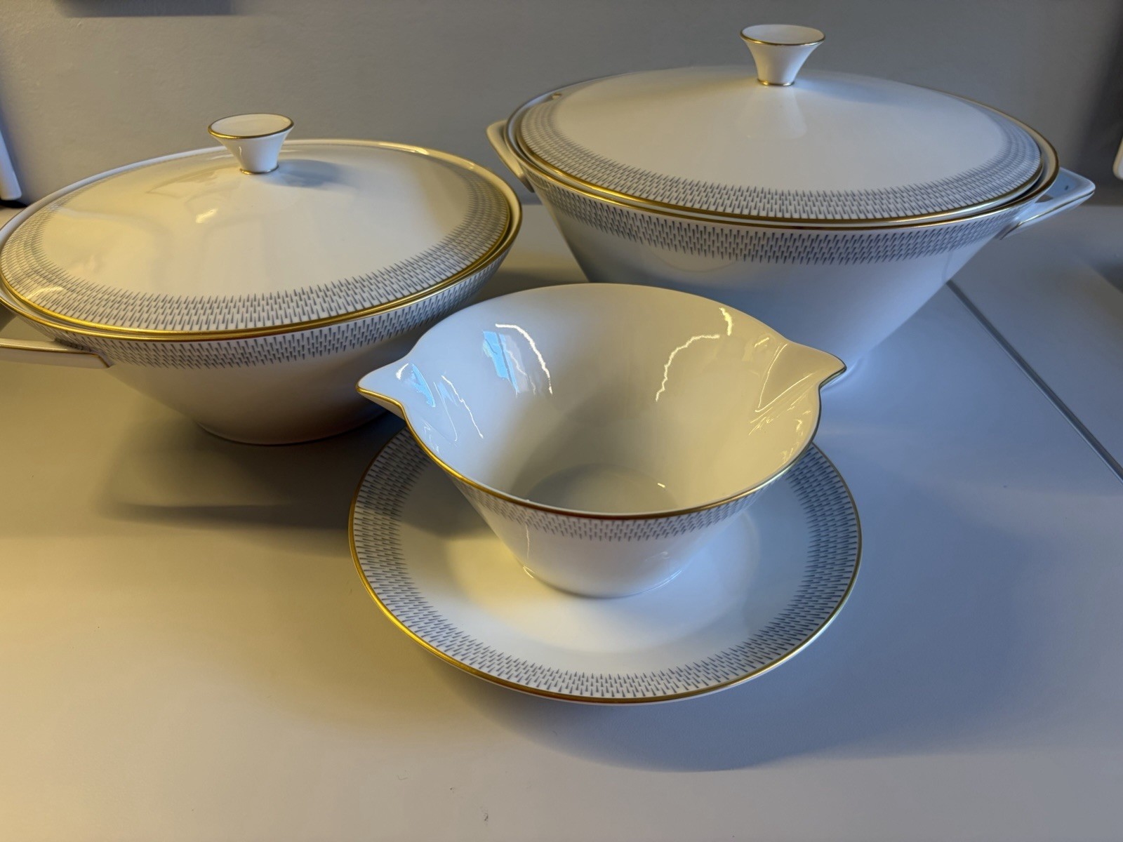 Rare MCM Royal Tettau Bavaria 3-Piece Hostess Serving Set – Gray Drop