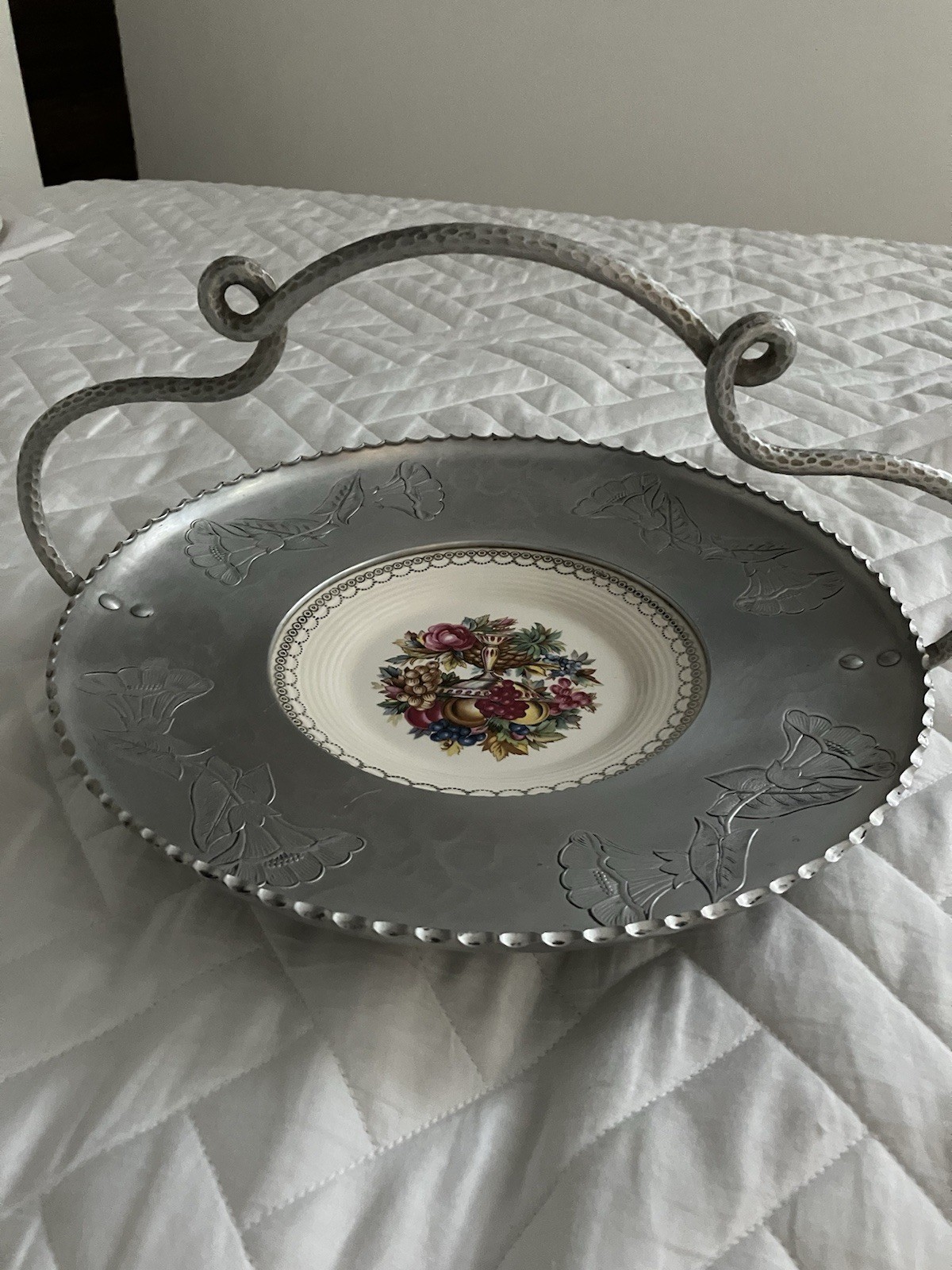 Triumph Limoges White Gold 22k Imperial Victorian Dish Farberware Aluminum 14″