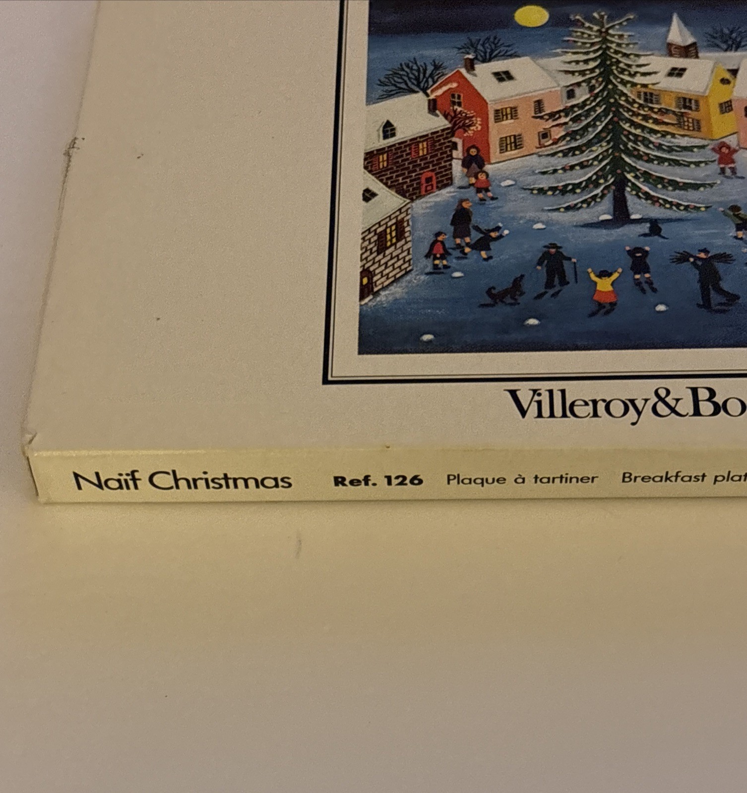 VTG Villeroy & Boch Naif Christmas Porcelain Cheese Board Plate (220 x 145 mm)