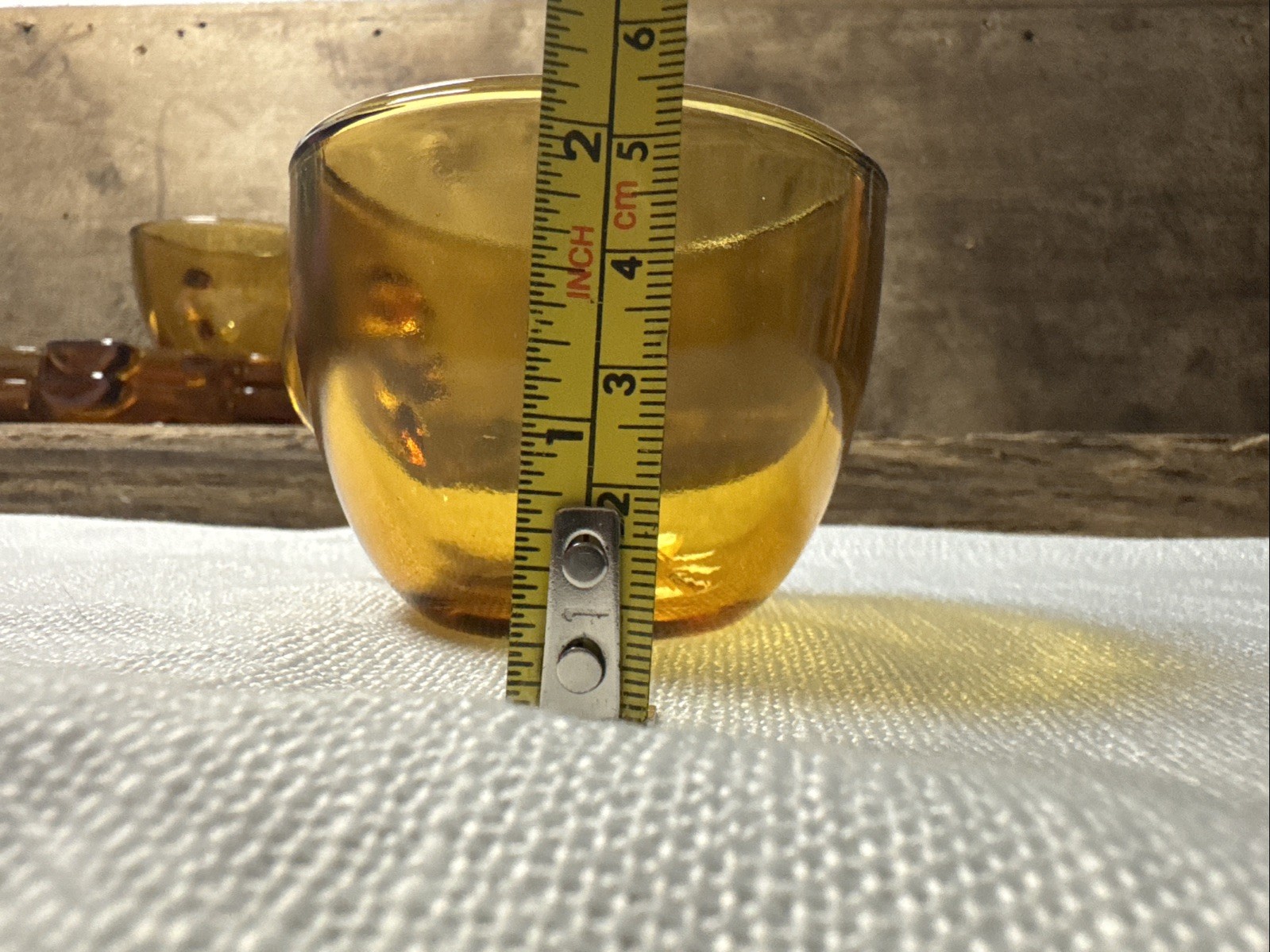 2 Set Of Vintage Amber Tiara Pig Shaped Snack Plate Cup Holder By Indiana Glass