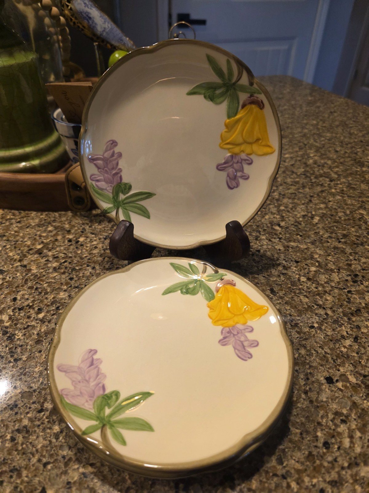 Lot of 4 Franciscan Poppy 6 1/4″ Bread & Butter Plates HTF EUC 1950’s