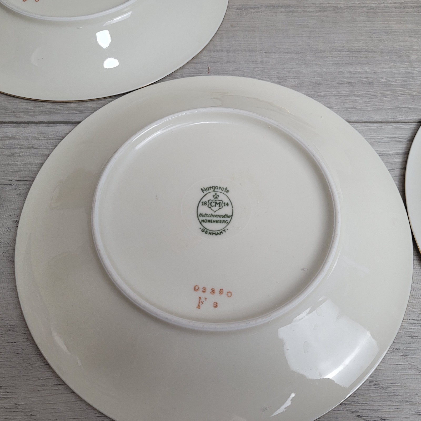 Vtg Hutschenreuther Hohenberg Margarete 4-Plate/Platter Set Fruit Motif Germany