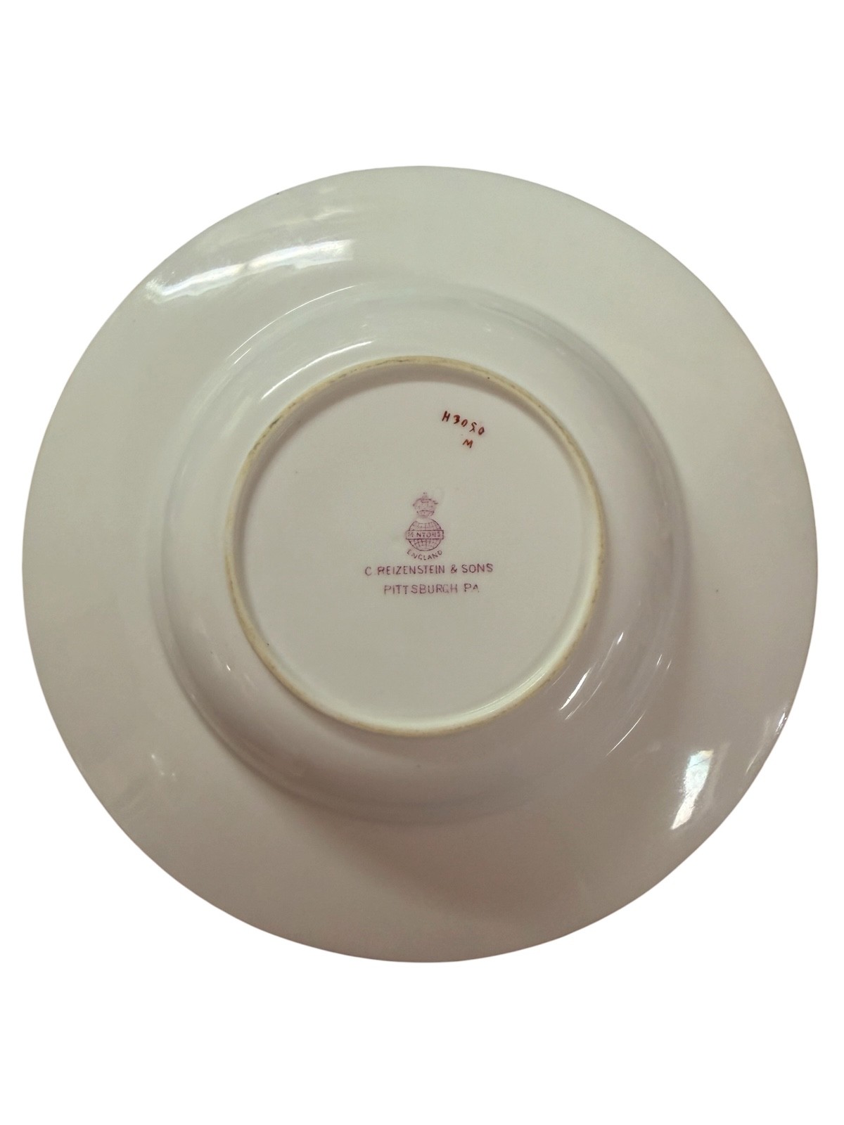 MINTON PORCELAIN H3050 PATTERN FRUIT AND LEAF RIMMED SOUP BOWLS SET OF 6 RARE