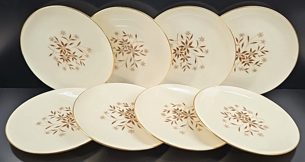 8 Lenox Starlight Salad Plate Set Vintage Flower Elegant Dining Dishes Retro Lot
