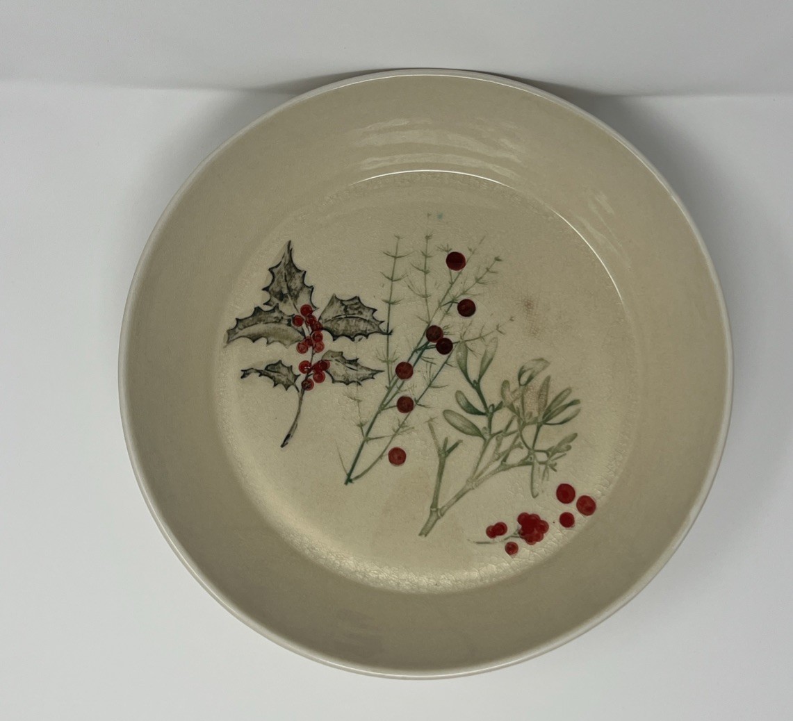 Stoneware Botanical Pasta Bowl 12”