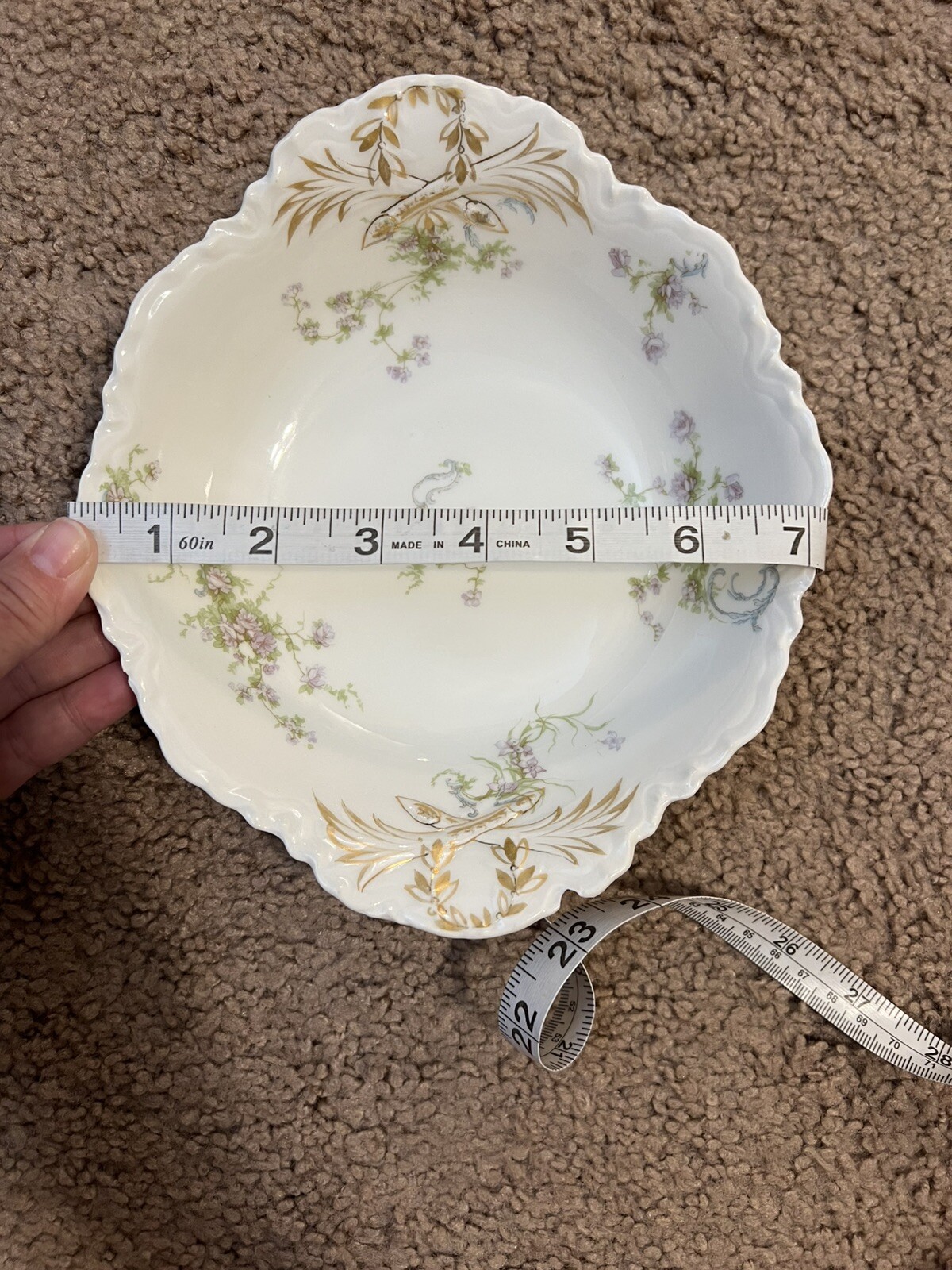 Antique RARE Haviland & Co France 8”x 7.25” Bowl Limoges Schleiger 57F China