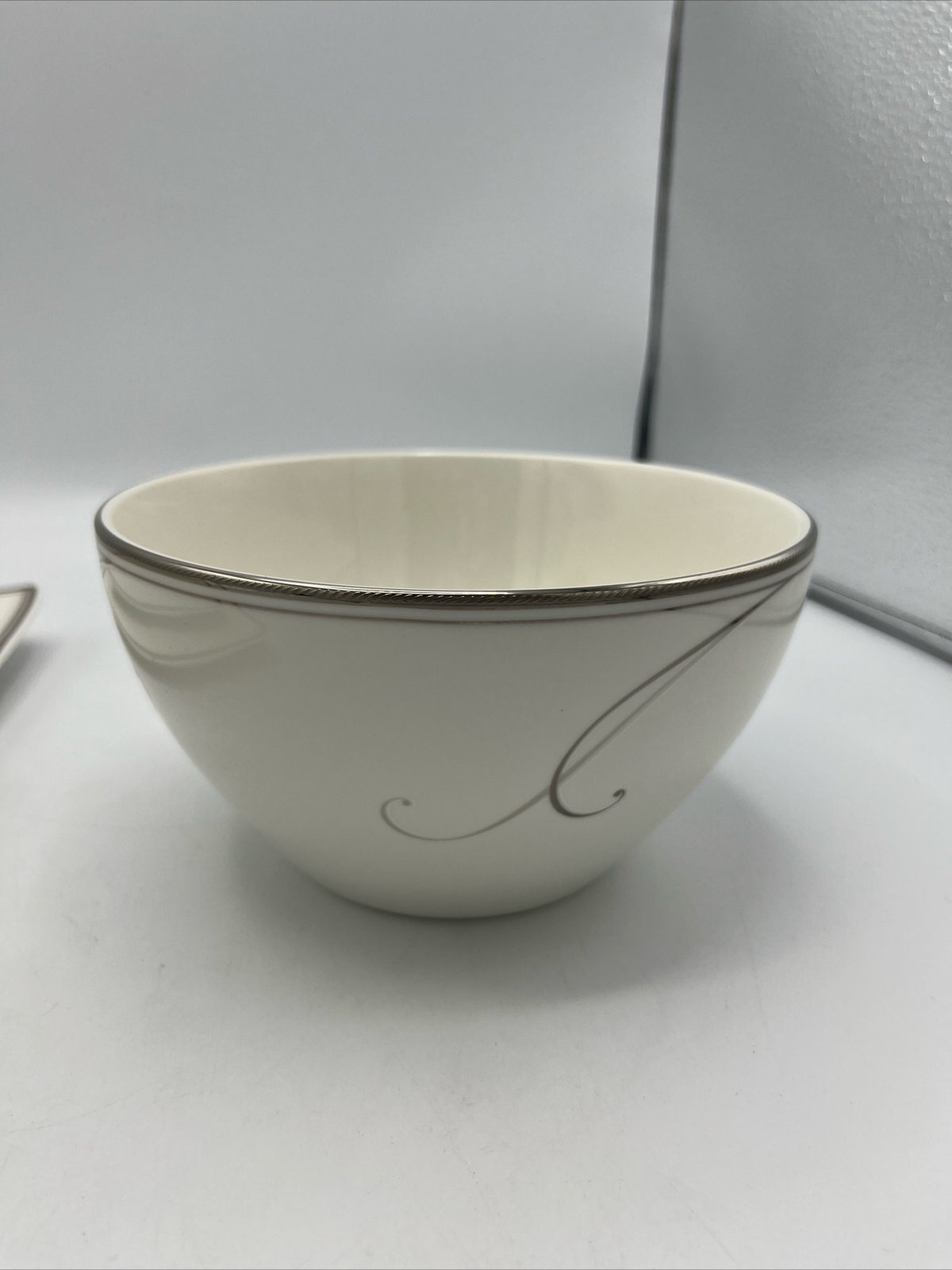 Noritake China Platinum Wave Four Piece Square Place Setting