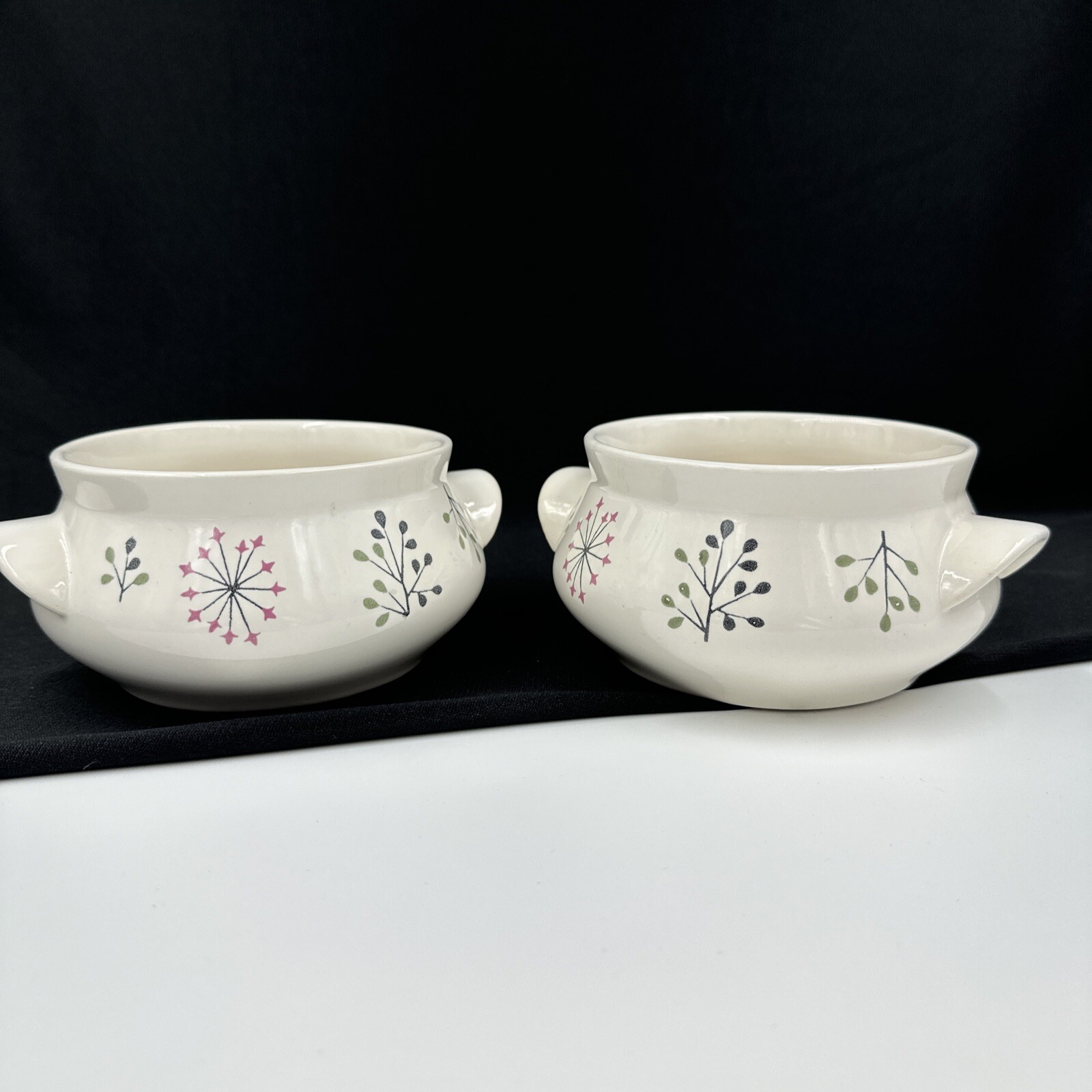 Franciscan Echo (2) 4” Individual Casserole Dish Without Lid USA •PRISTINE•