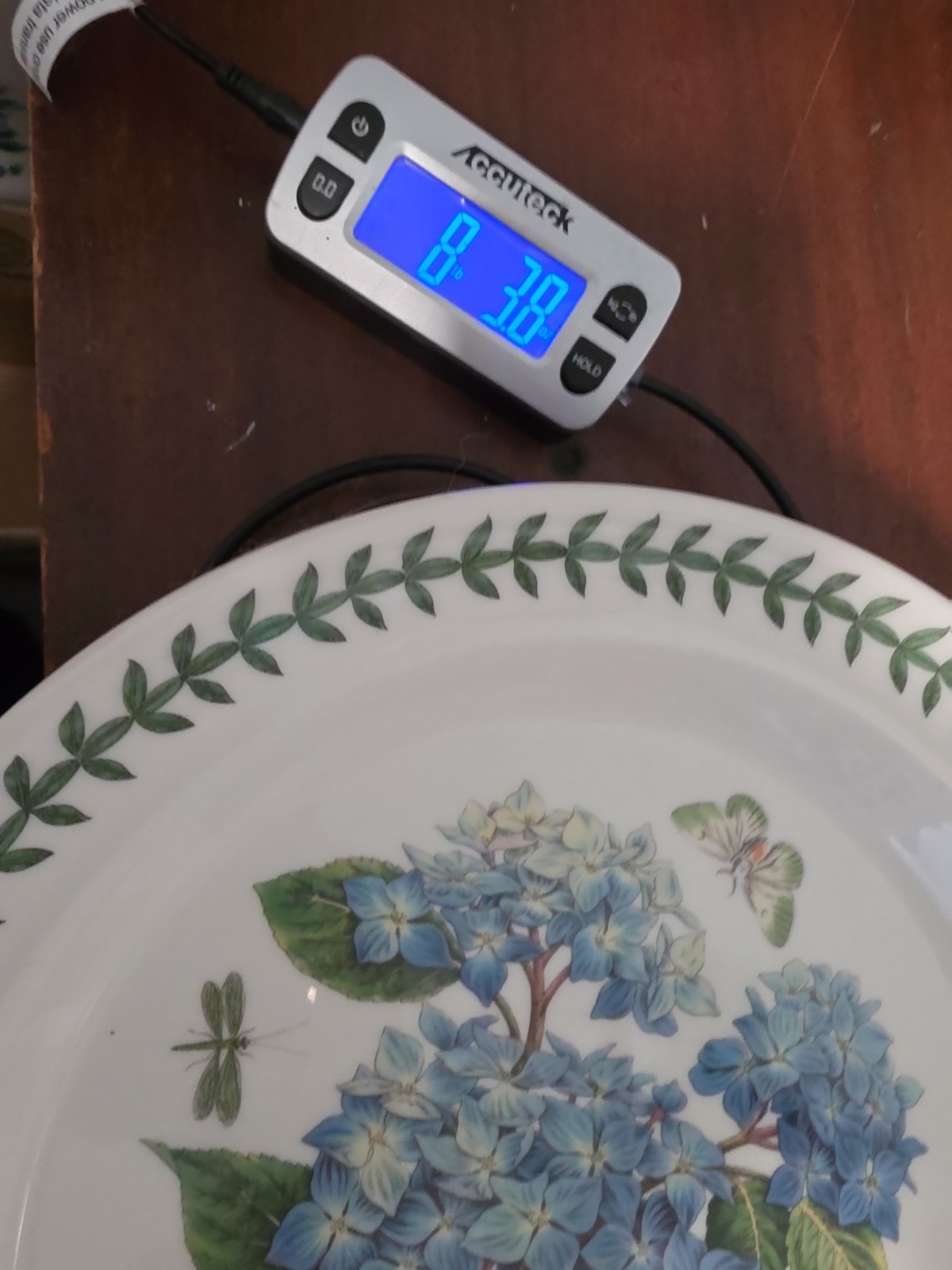 Vintage Set of 5 Portmeirion Botanic Garden Dinner Plates Flowers 10-1/2”
