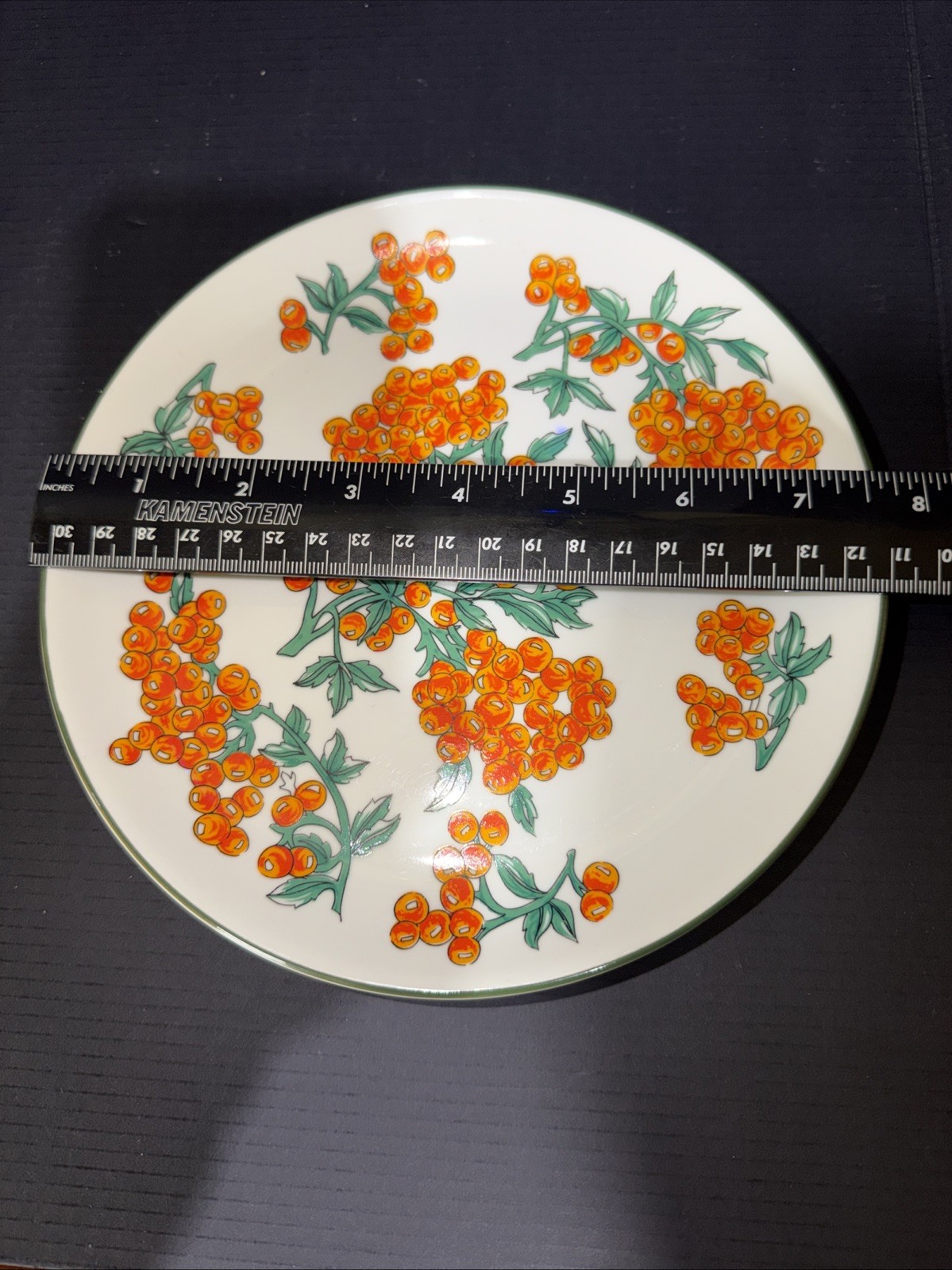 Berry Patch Plate Orange Berries Korea Floral Serving Plate