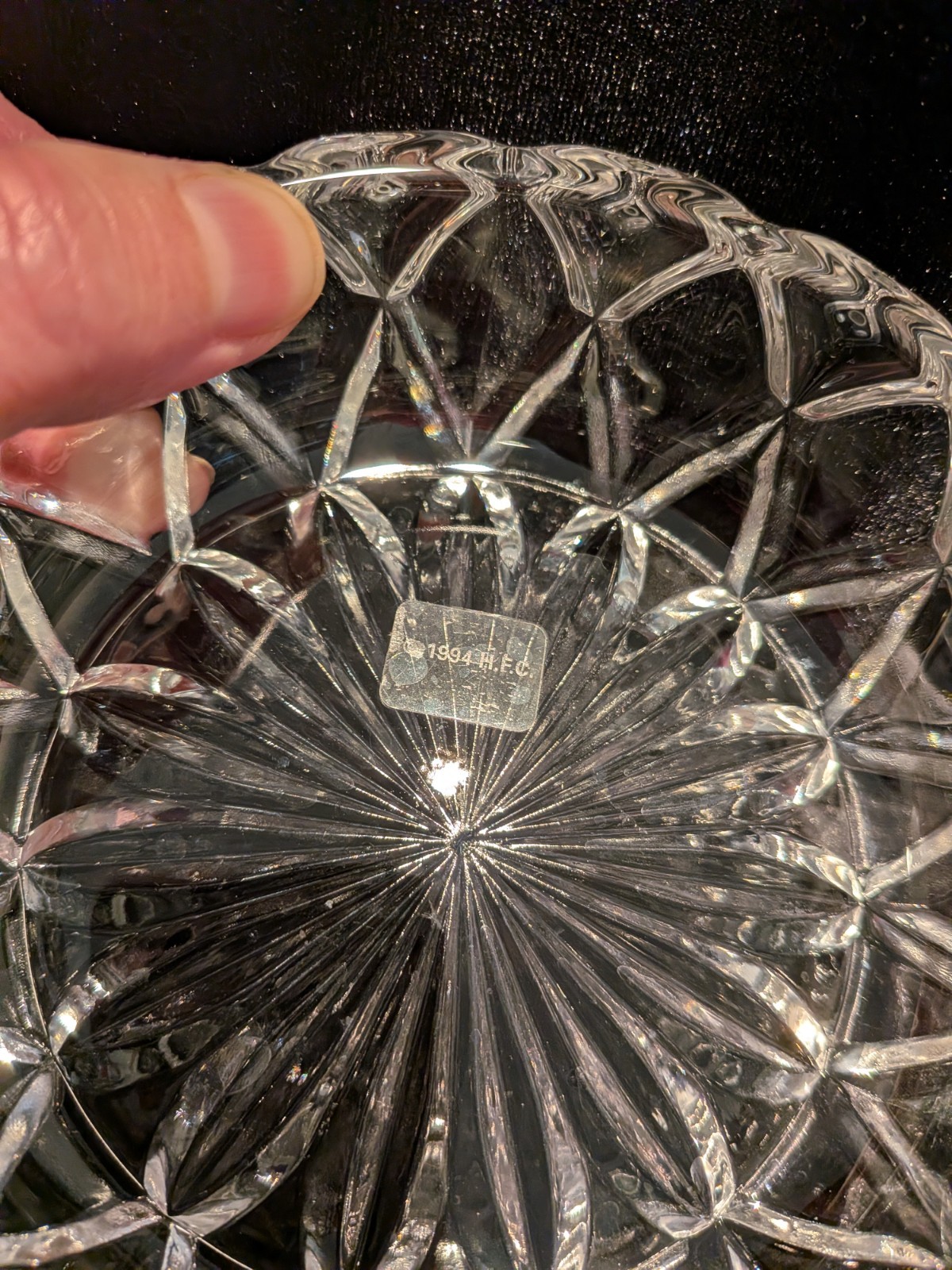 Godinger Crystal Candy Dish Clear Cut Hershey’s Kiss Lidded Candy Dish