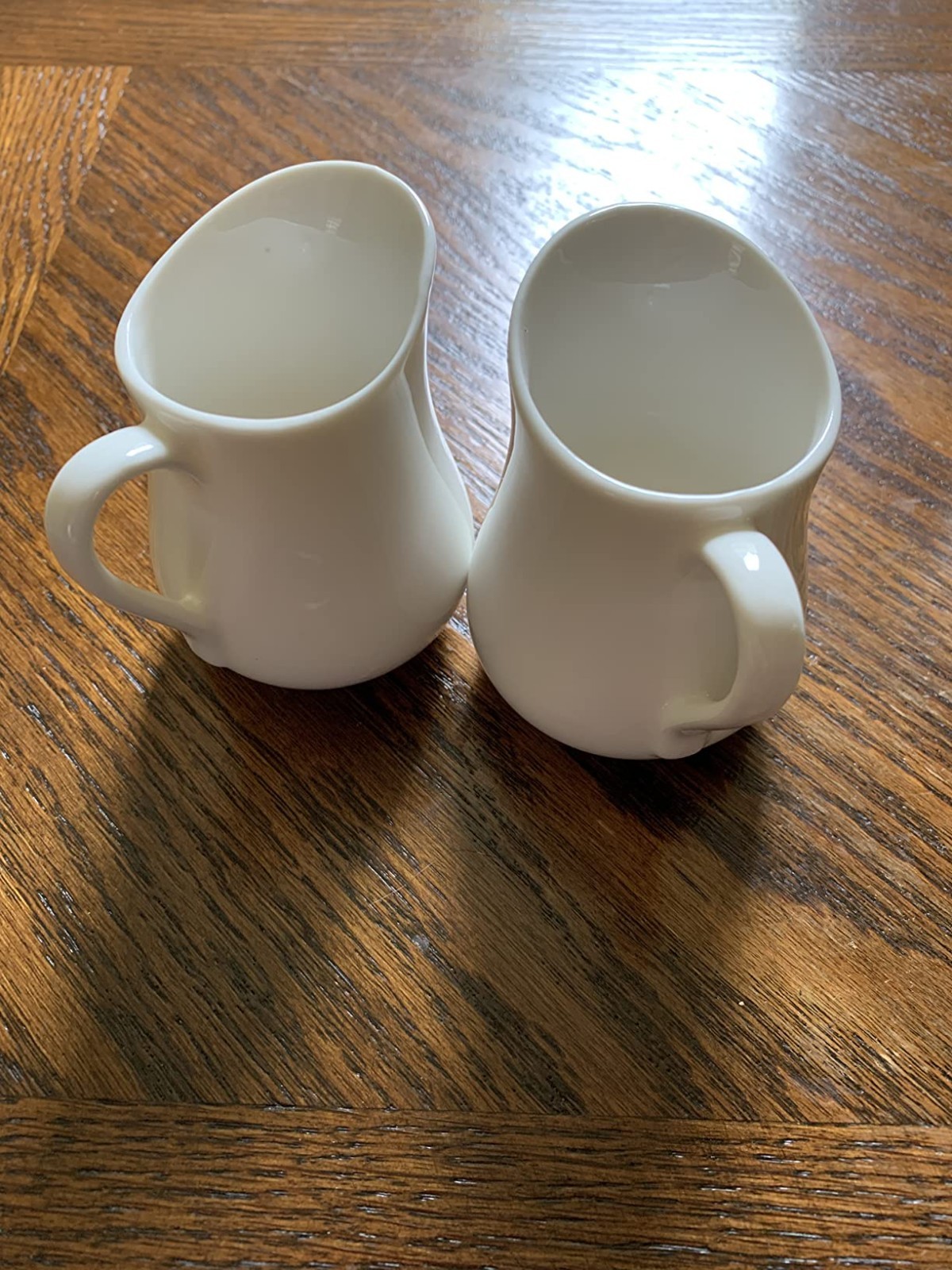 White Porcelain Milk Pitcher Set 2 PCS 4oz Creamer Containers For Coffee New USA