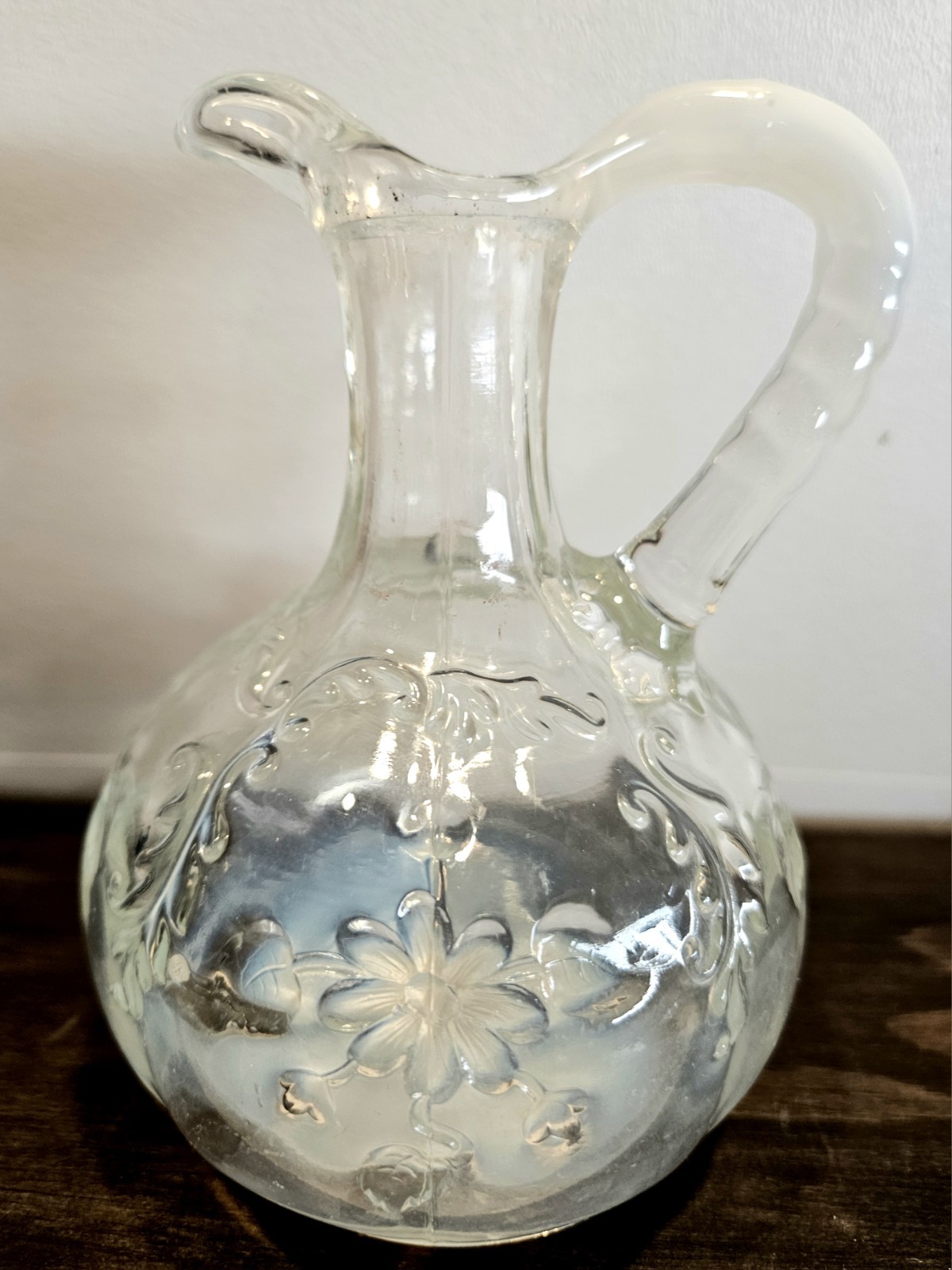 Northwood Glass Opalescent Intaglio Cruet C.1899