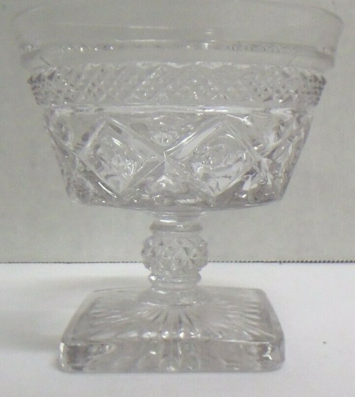 Single Clear Glass Footed Dessert Cup See Picture For Design 3 3/4″ Tall X 3 3/4
