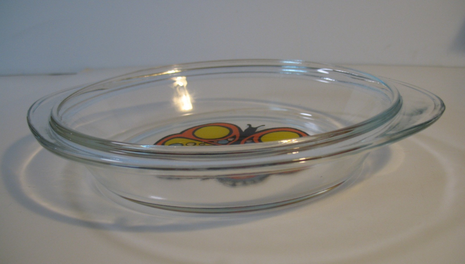 Glasbake Casserole Dish LID ONLY Butterfly HTF Pattern 1970s for 1.5 QT 8″ Vtg