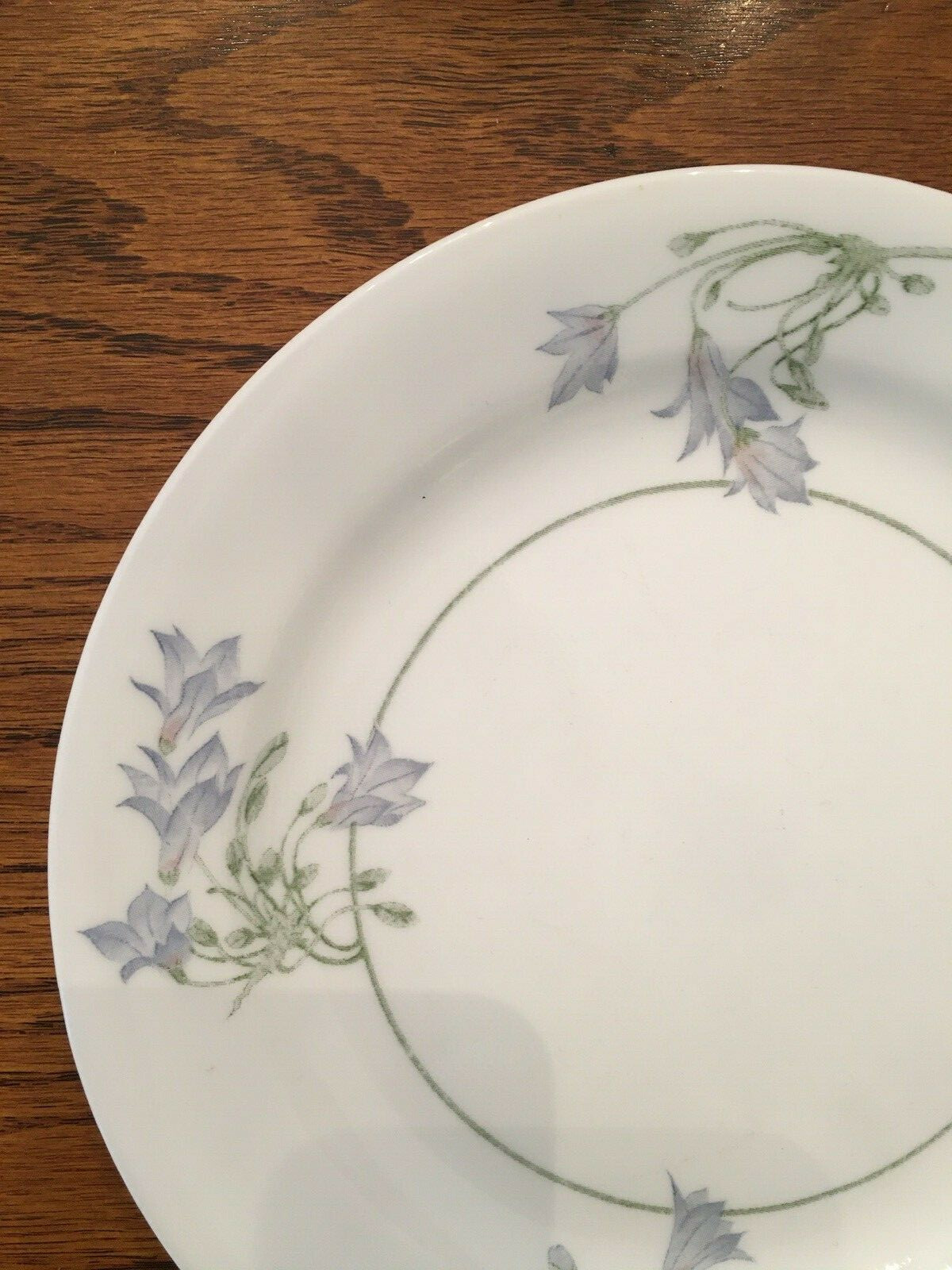 PAIR of Corelle Blue Dusk Floral Bluebelle Flower Dessert Bread Plate Dish Used