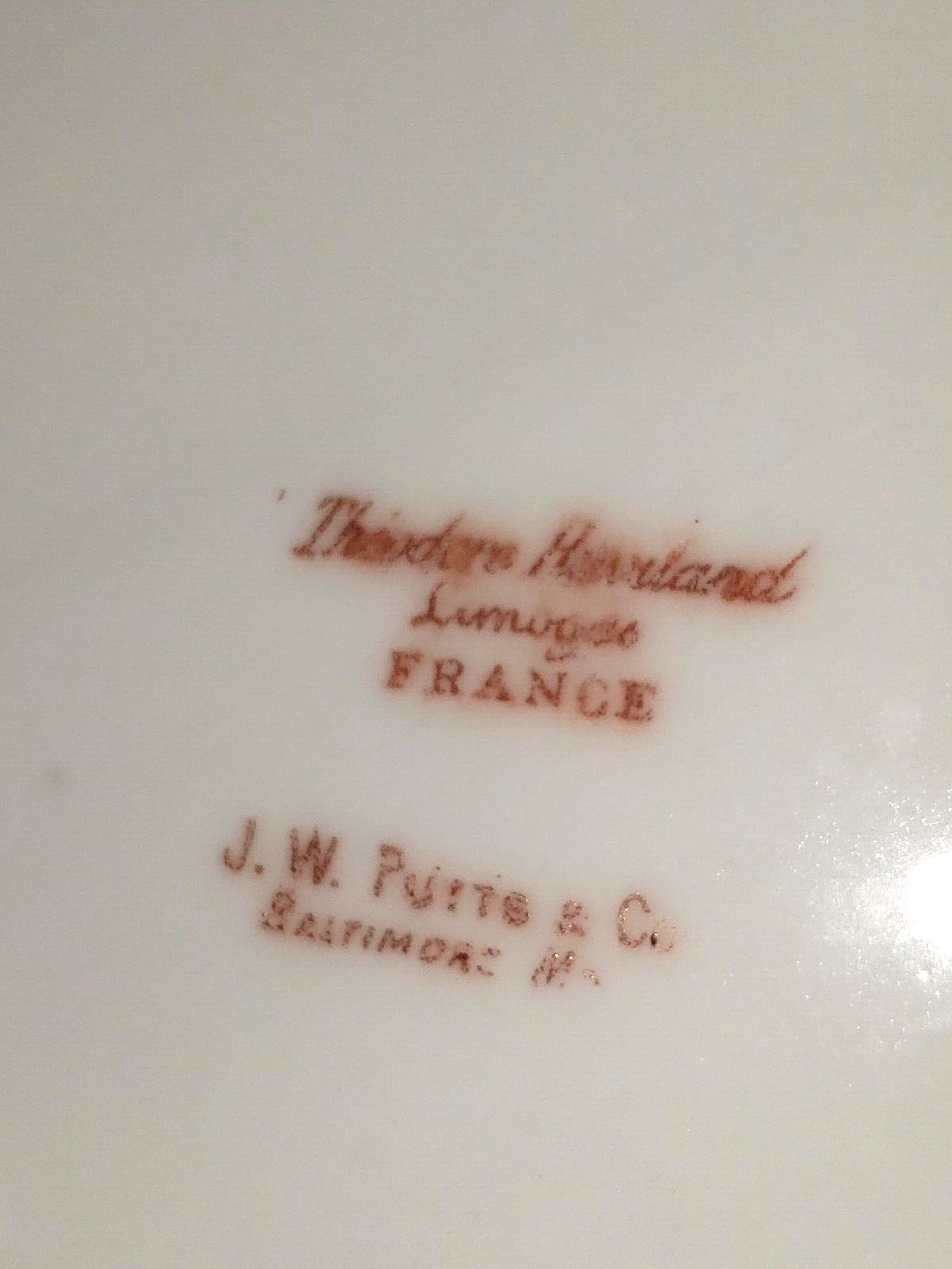 Theodore Haviland Limoges France Schleiger 146 APPLE BLOSSOM 20 1/2″ Flaw