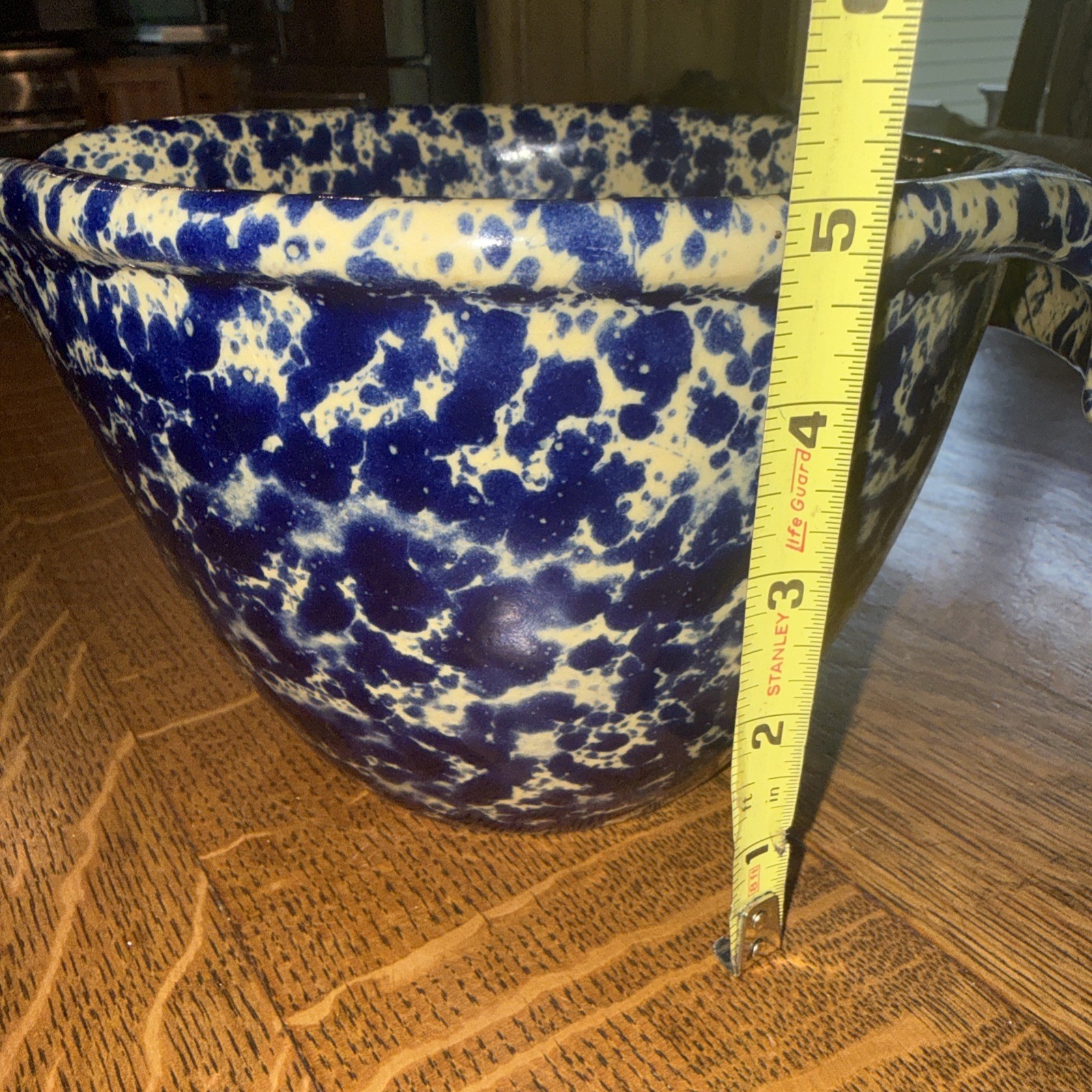 Bennington Potters Blue Agate Pour Spout Batter Bowl # 1880. Great Condition
