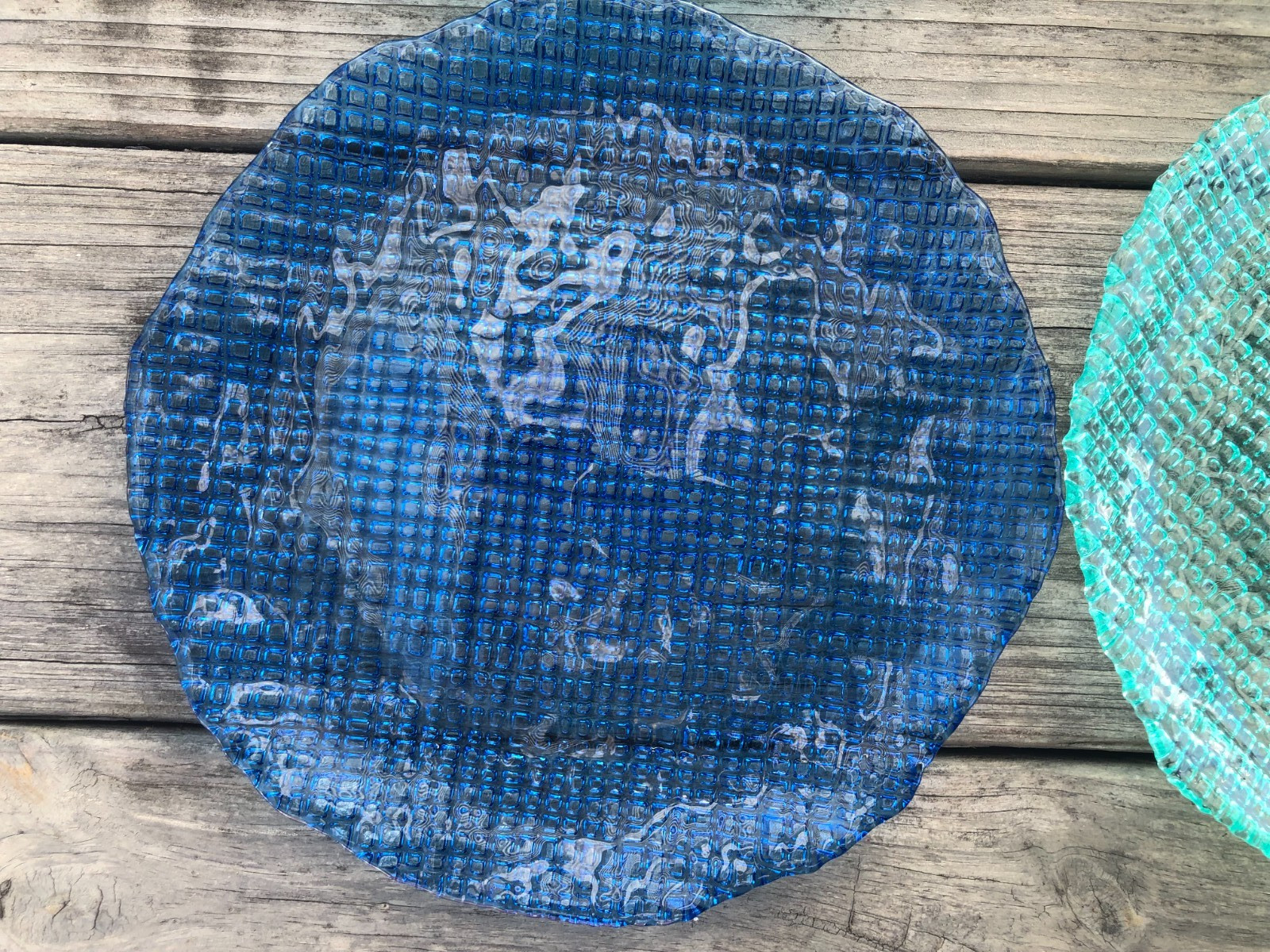 Set of 4 Lumere Glass Salad Plates – See Picture For Color Variations – About 8″