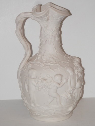 COPELAND 10 3/8″ TALL CIRCA 1850-1860 PARIAN JUG “THE VINTAGE” MINT! BUY IT NOW!