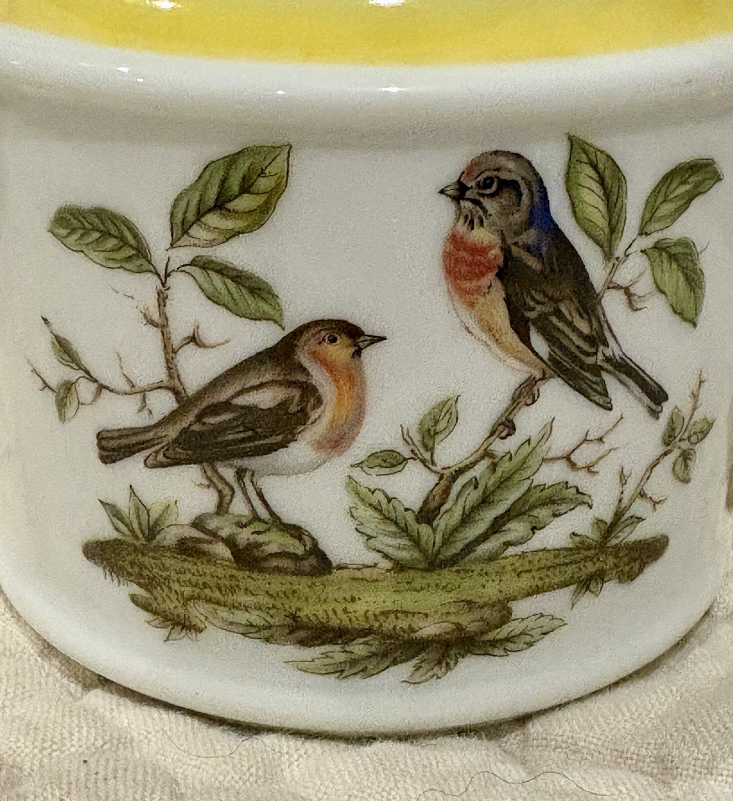 Royal Tettau Woodsong Creamer & Lidded Sugar Bowl Germany Excellent