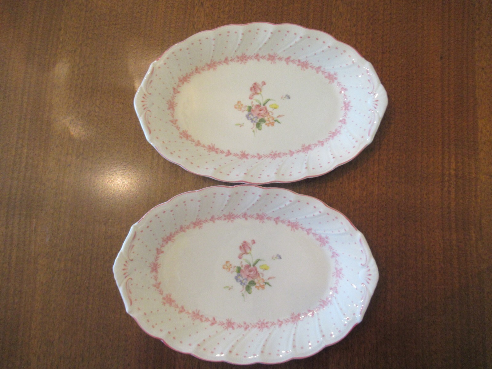 2 Nikko Pink Peony 9 in Platters, HTF Nikko Pink Peony 9 in Trays 2 Japan EUC,