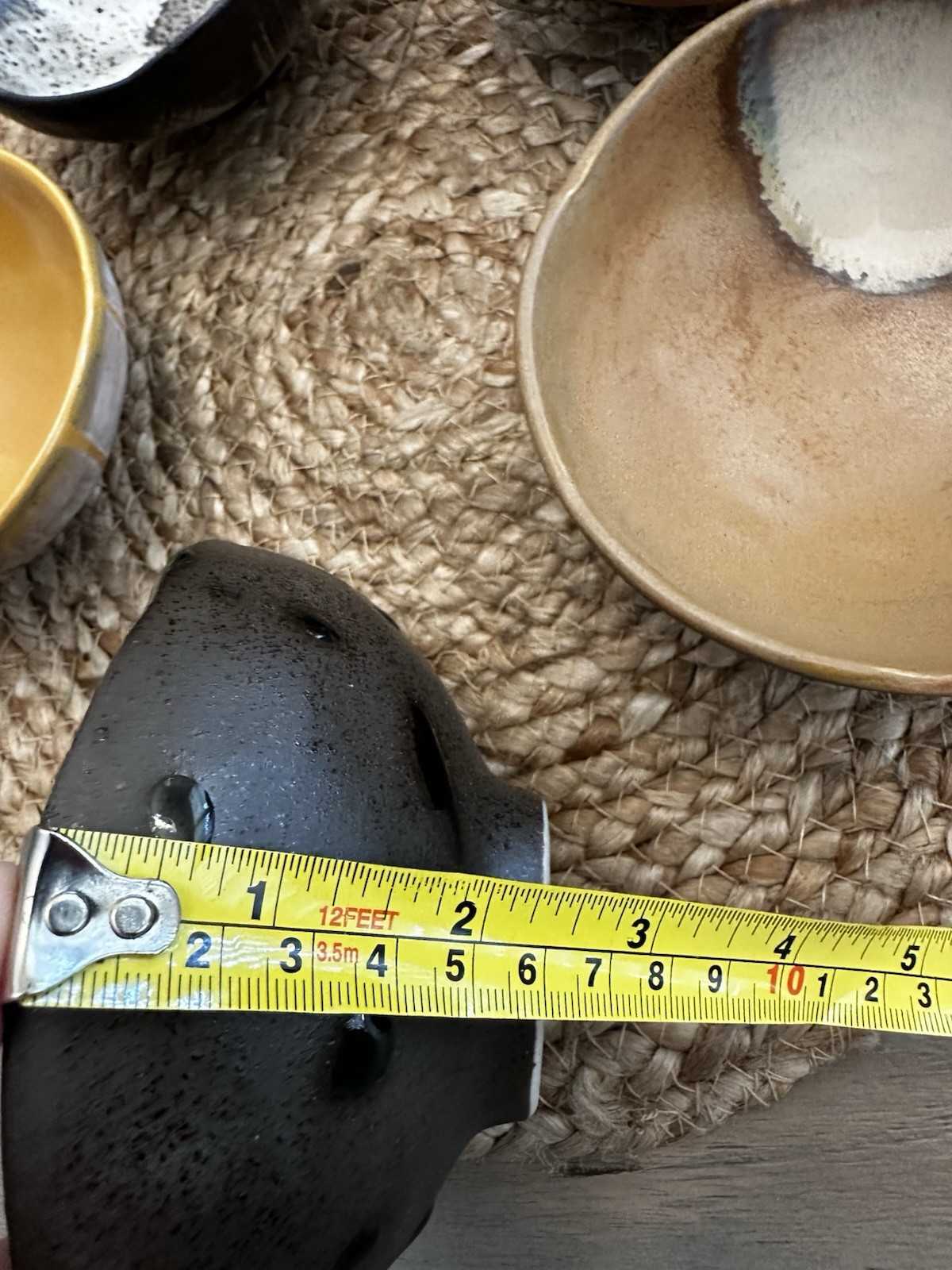Bowl Set of 5 Stackable Stoneware Decorative Snack