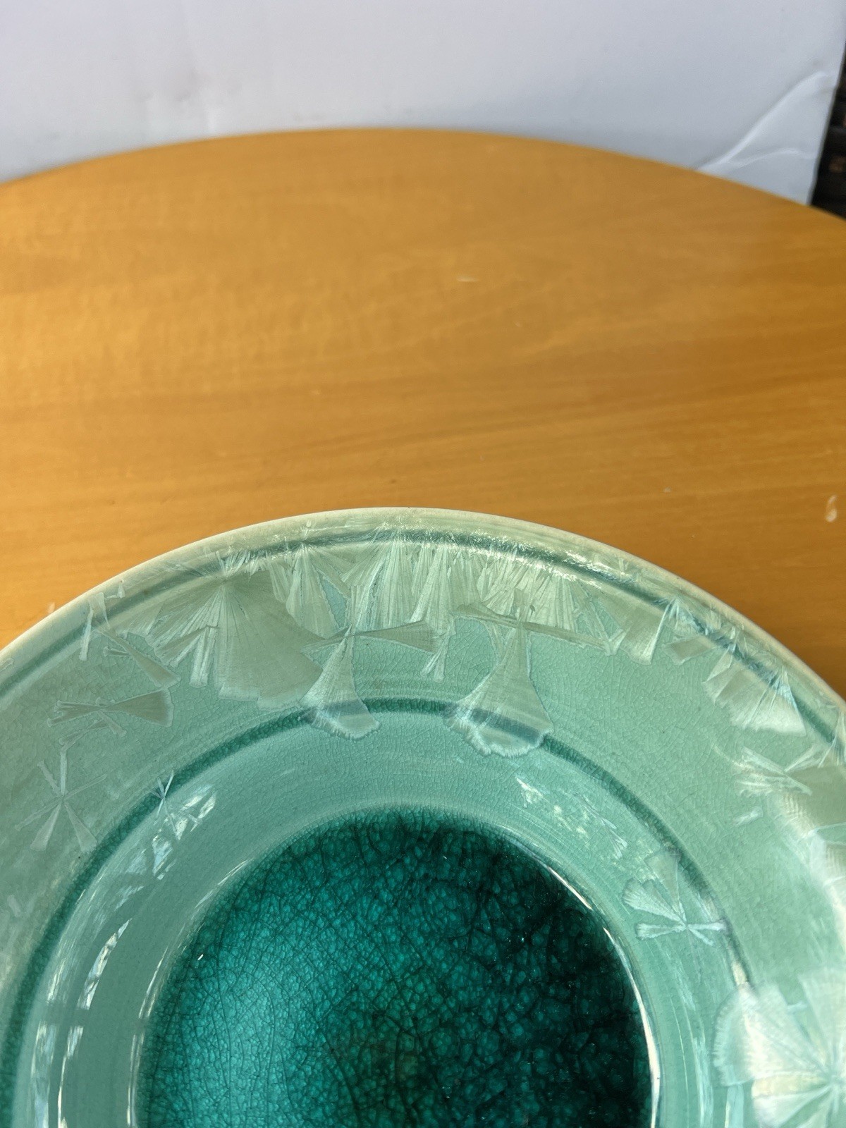 JOE COULTER Art Pottery Stoneware CRYSTALLINE Bowl Turquoise Teal Coastal Beach