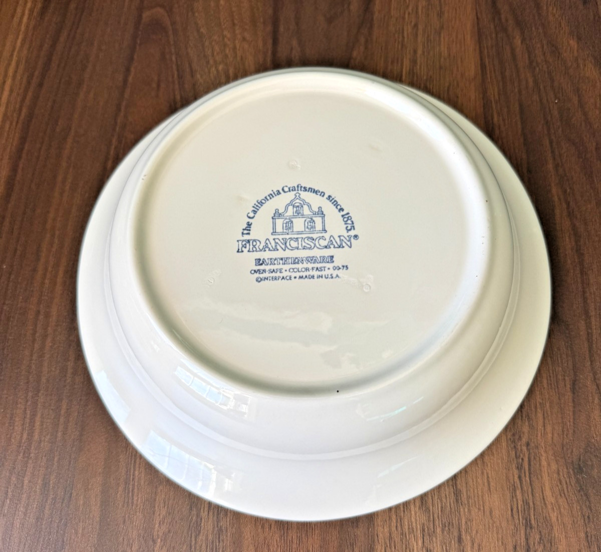 VTG FRANCISCAN Ceramic Earthenware Greenhouse Line 9 “Serving Bowl Made in USA