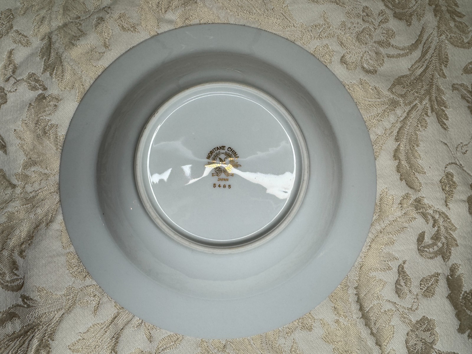 2 Rare Noritake Dinnerware Soup Bowls Gold Trim 7.75″ Bowls China 5485