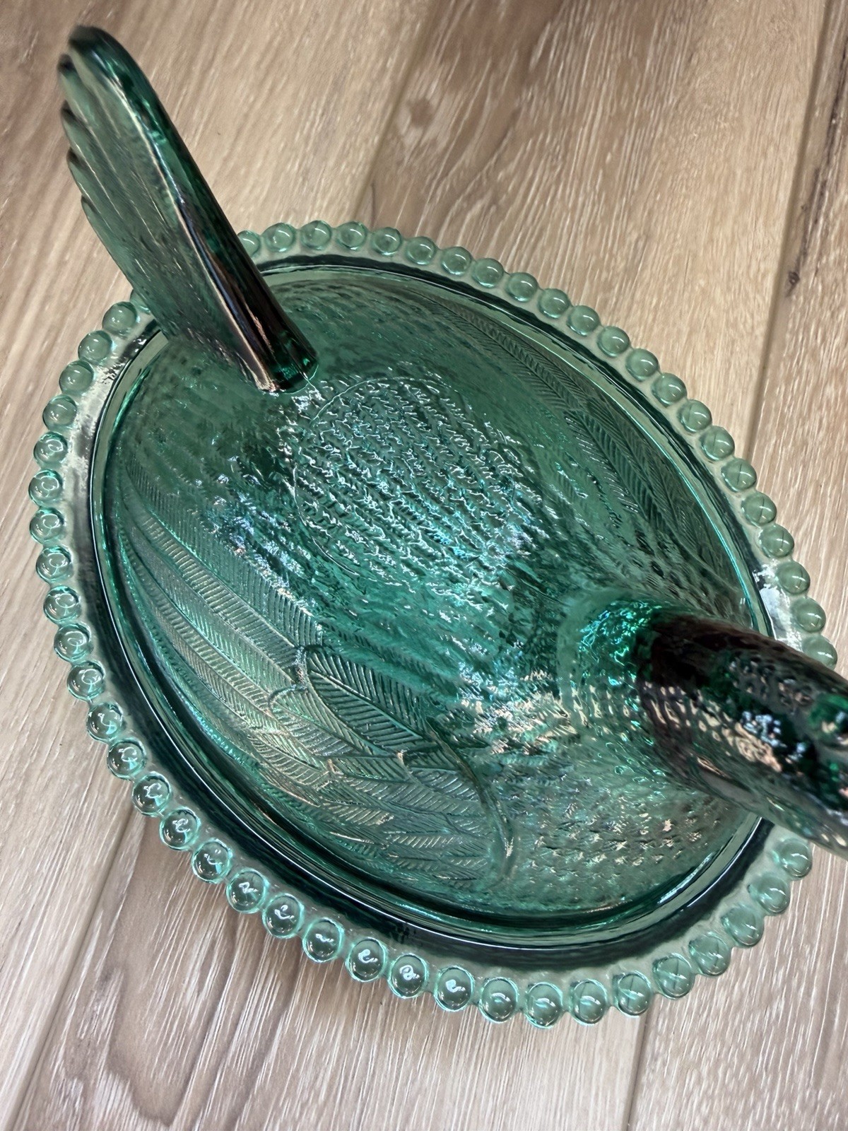 HTF RARE Vintage Indiana Glass Evergreen Hen On Nest Great Condition READ