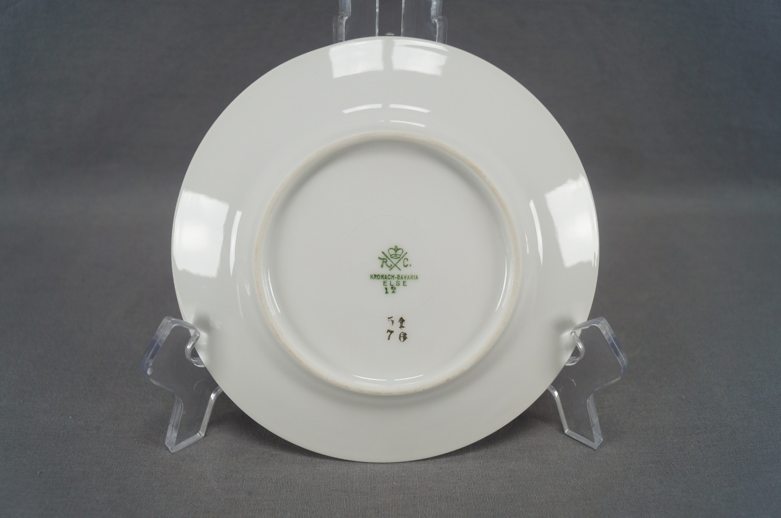 Pair of Rosenthal Dresden Flowers & Gold 6 1/8 Inch Bread Plates Circa 1901