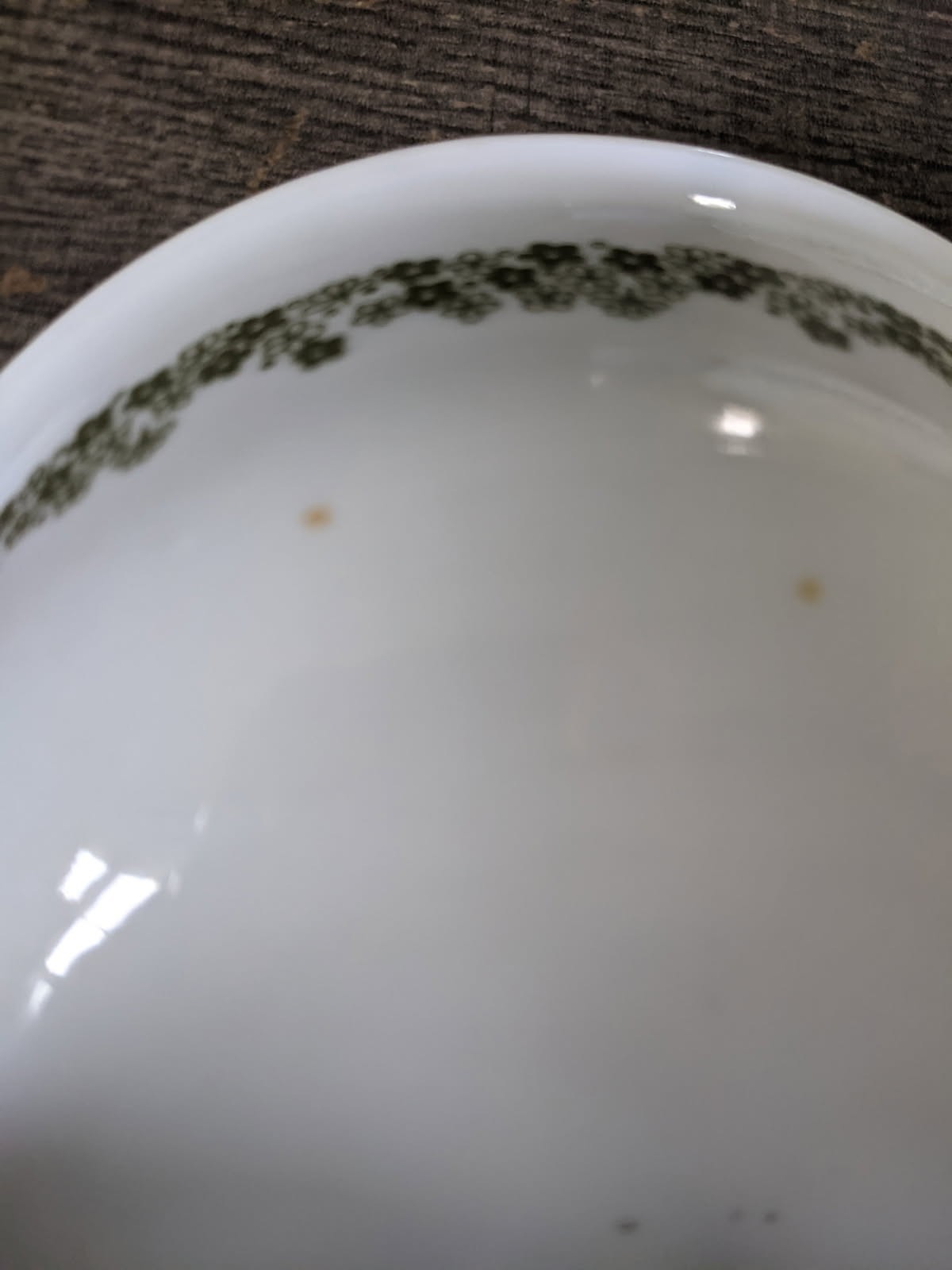 CORELLE SPRING BLOSSOM GREEN 6 & 1/4 INCH CEREAL BOWLS x4 PREOWNED MUST READ!!!!