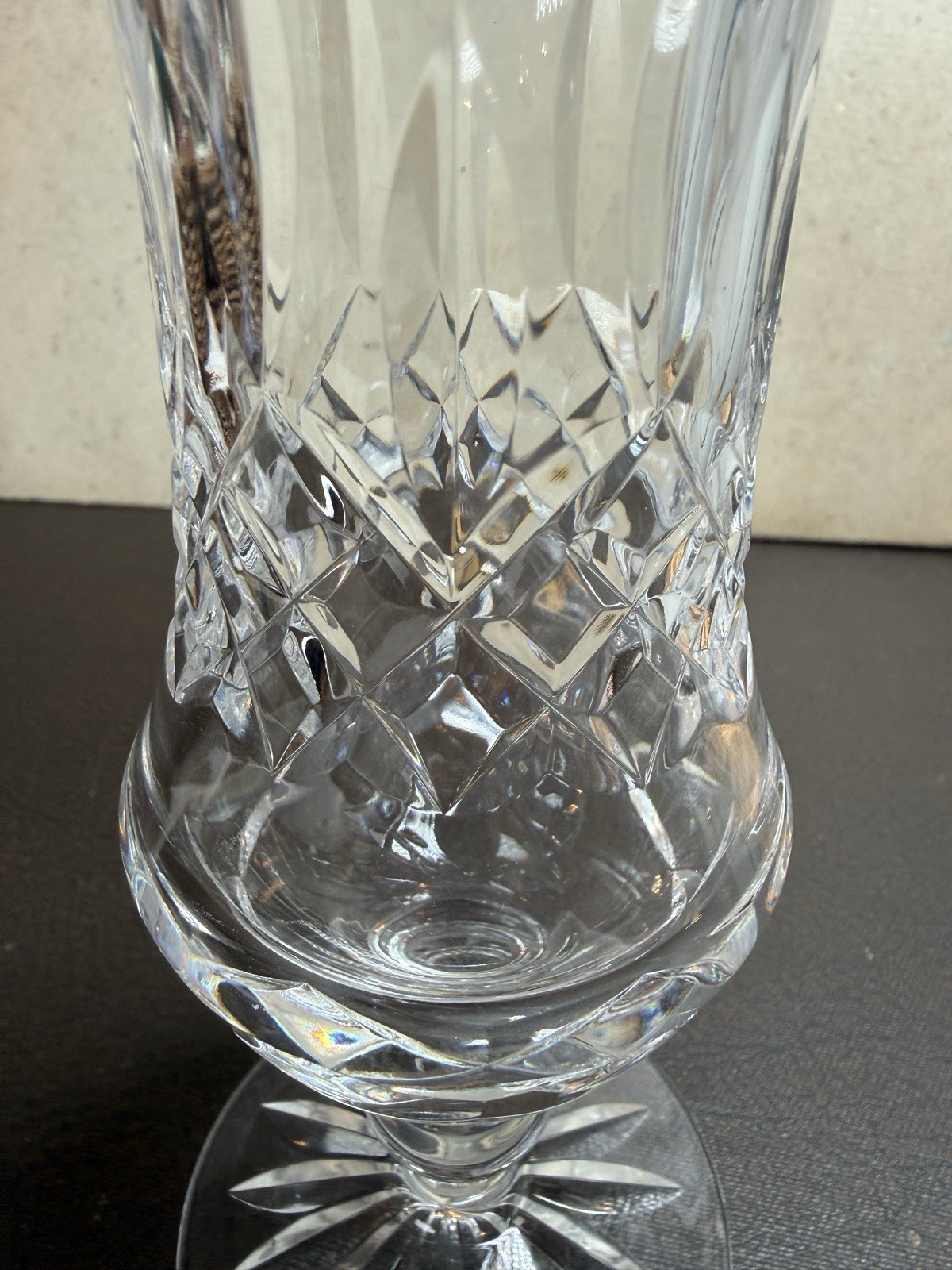 Waterford Crystal Muffineer Sugar Shaker 8” Cut Glass Heavy Lismore Silver-Plate