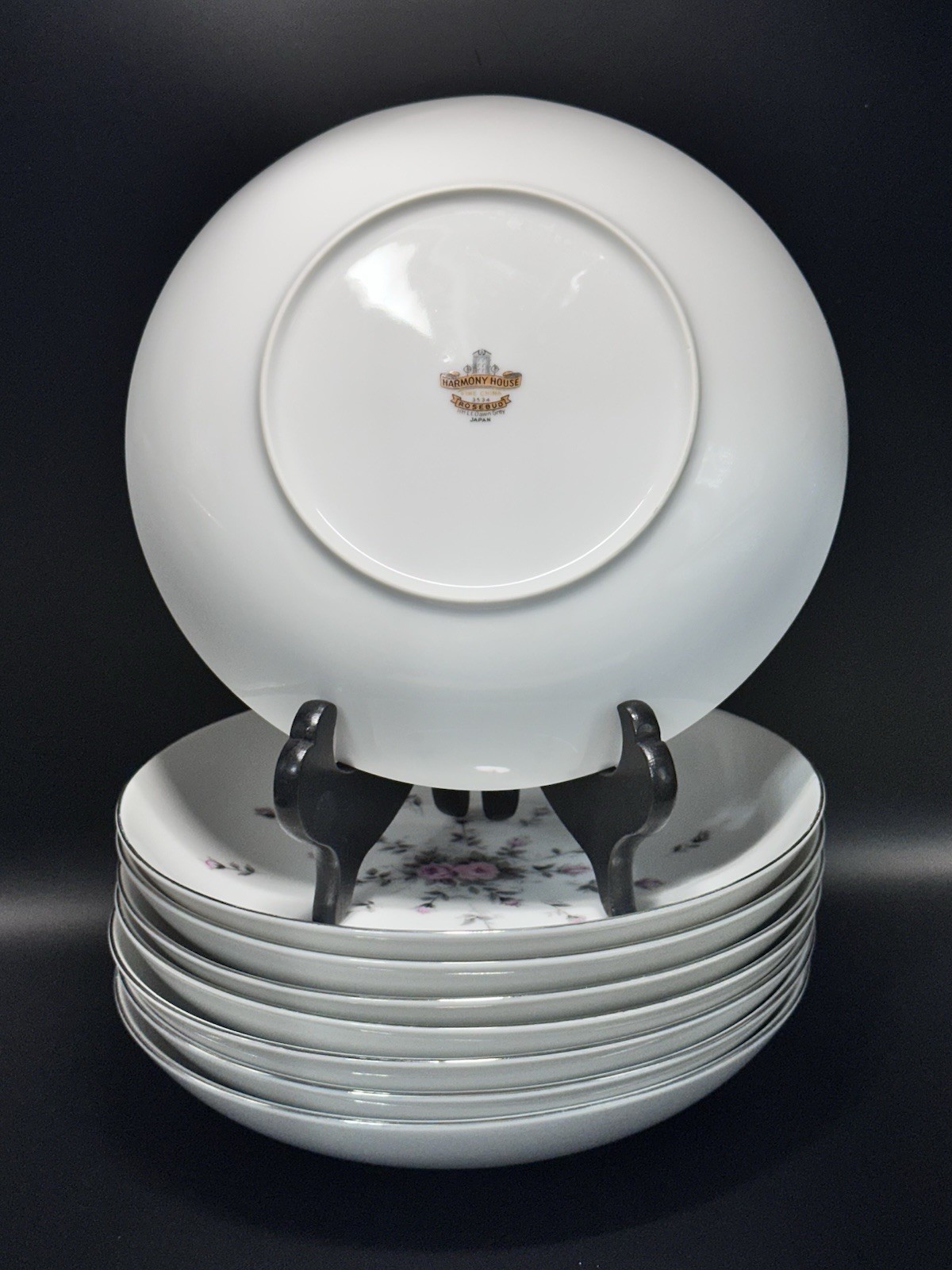8 Pc Harmony House ROSEBUD SOUP BOWLS 7 5/8” 1959 Japan Set Of 8