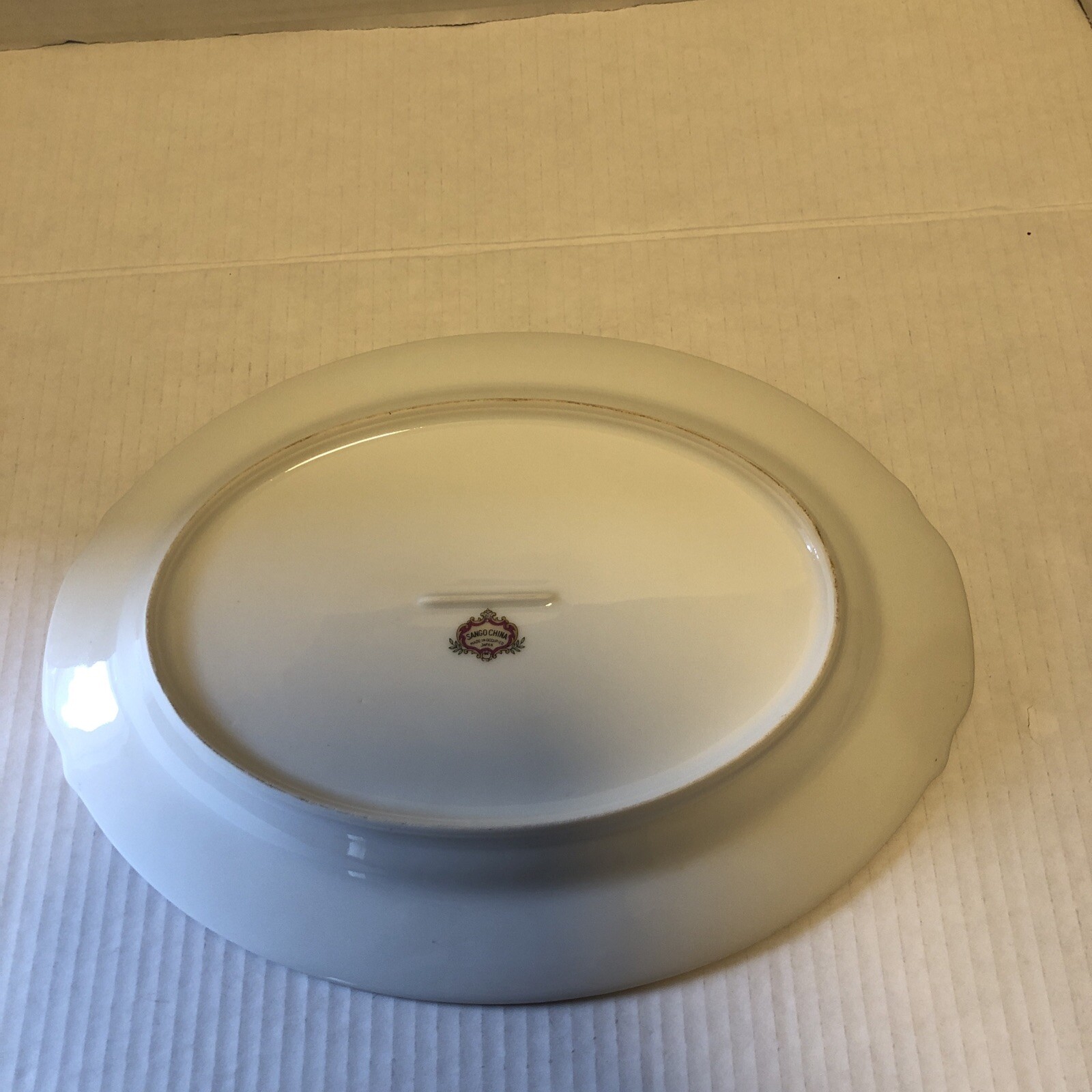 Sango China, San 28 12 1/8″ Oval Serving Platter, Made in Occupied Japan