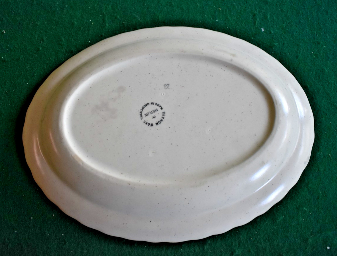 Vtg Metlox VINEYARD Vernon Ware California Oval Platter 12″