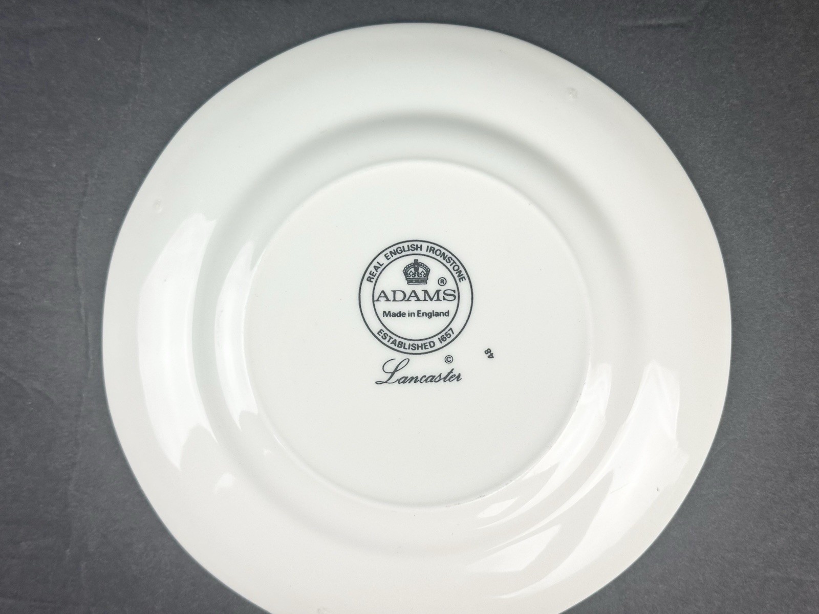 12 Adams Real English Ironstone Lancaster White Floral 6” Bread Butter Plates