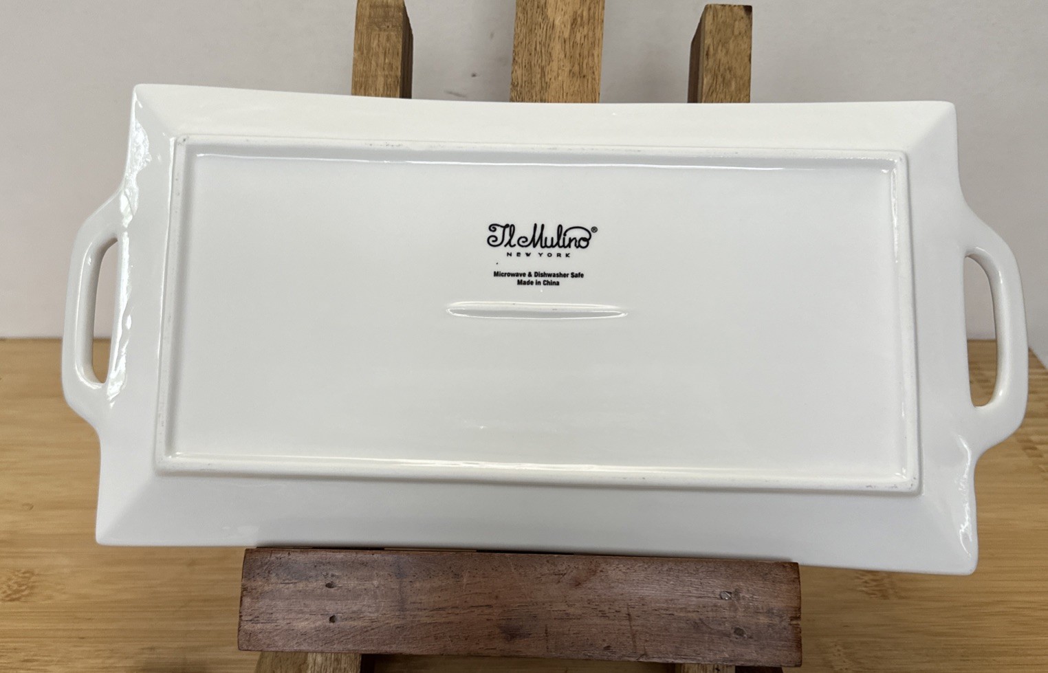 Il Mulino New York Classic All White Porcelain Handled Platter 13”