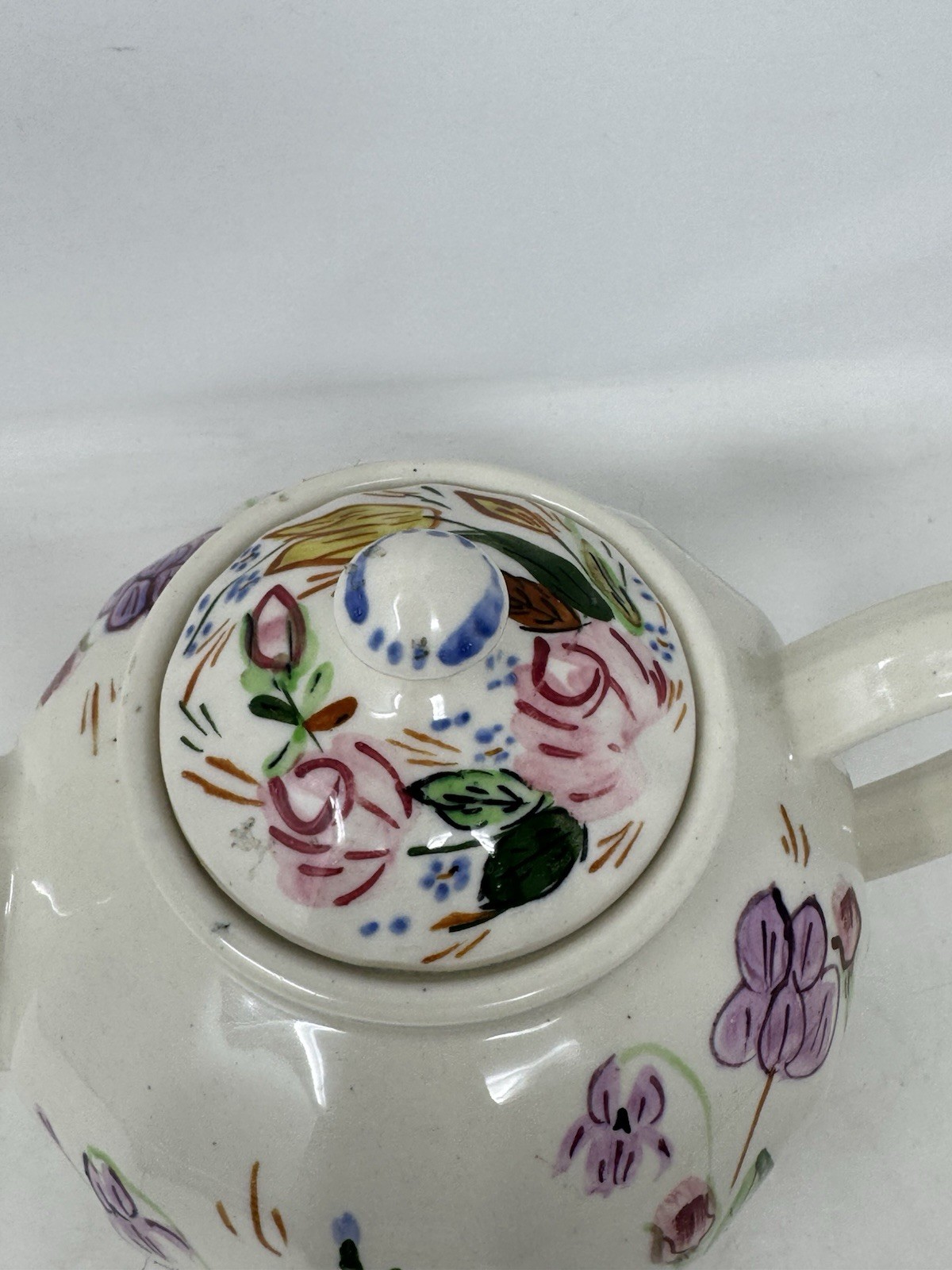 blue ridge southern pottery teapot hand painted VHTF RaRe made in usa vintage