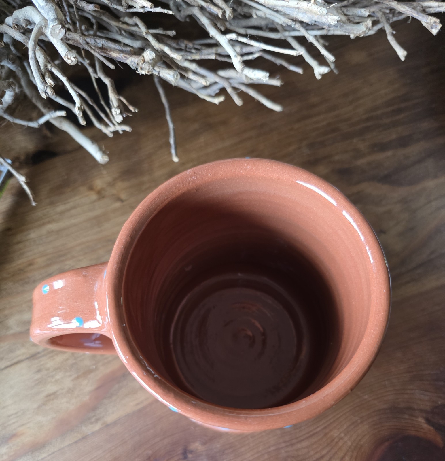 Pritchett & Shelby 2010 Art Pottery Mug Redware Colorful Whimsical Animalia EUC
