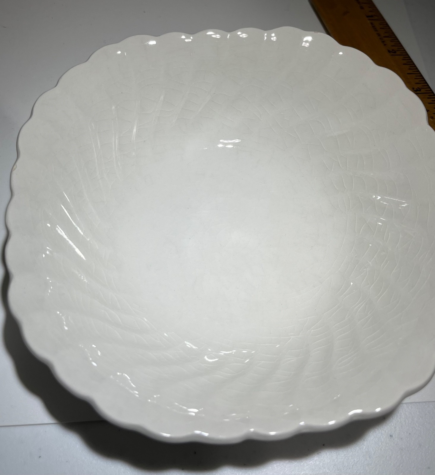 Johnson Bros White Swirl Ironstone 6.25″ Square Bowls Made in England, SET/3