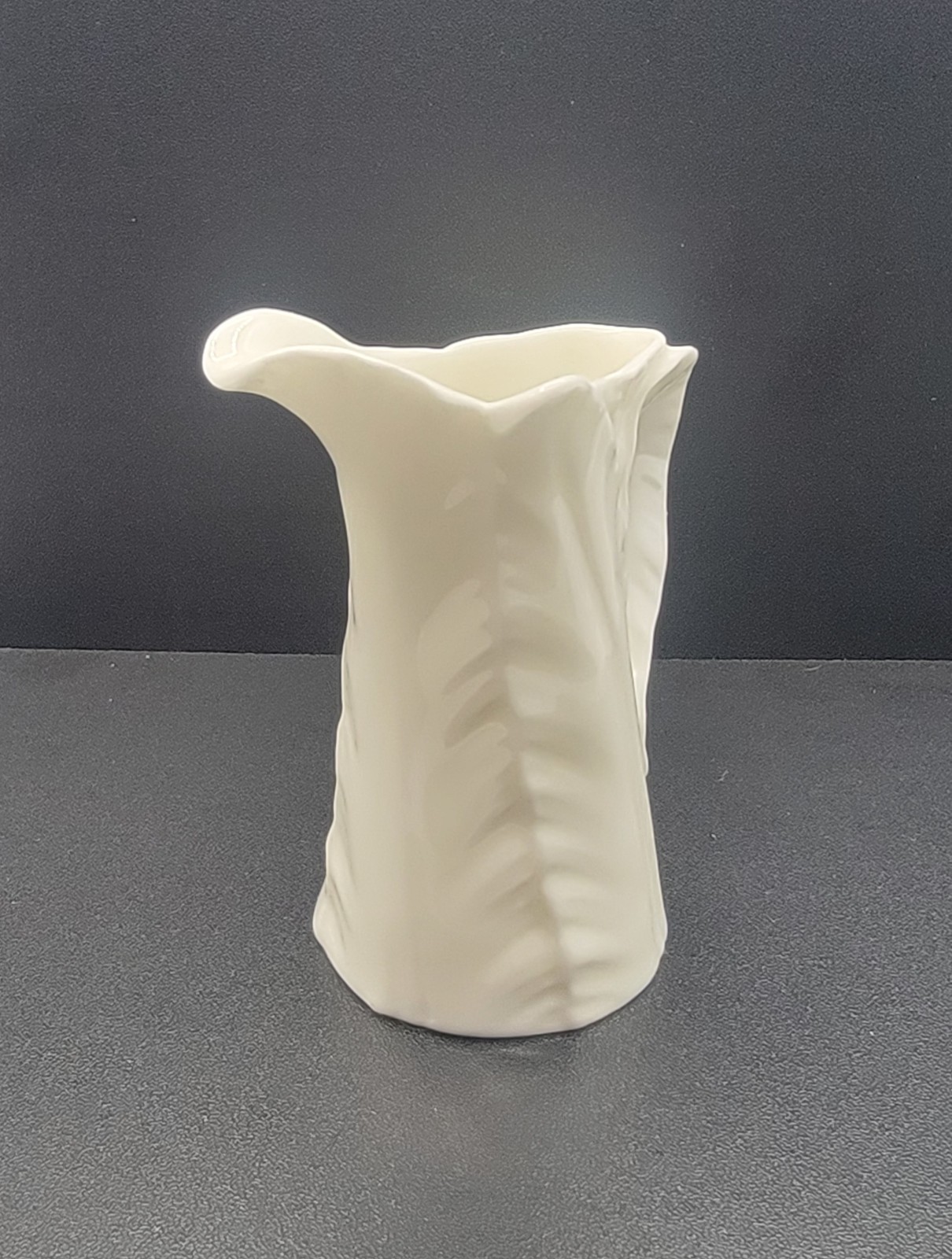 Royal Worcester Fern Leaves Pattern Bone China Vintage Asymmetrical Creamer
