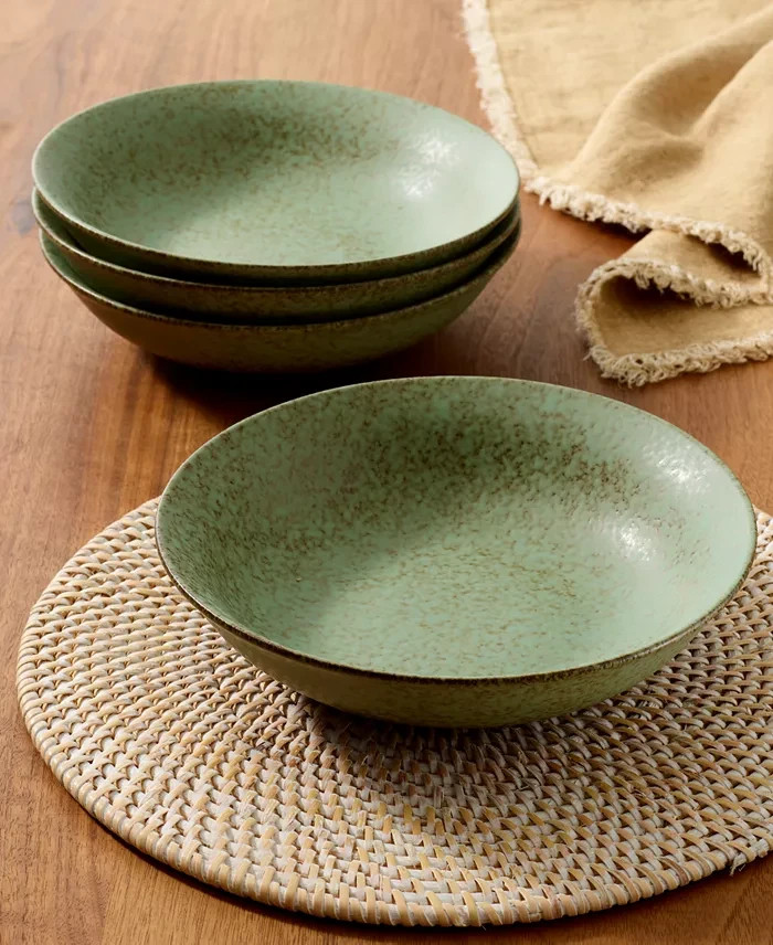 Oake Olive Dinner Bowls, 8.7” Set of 4