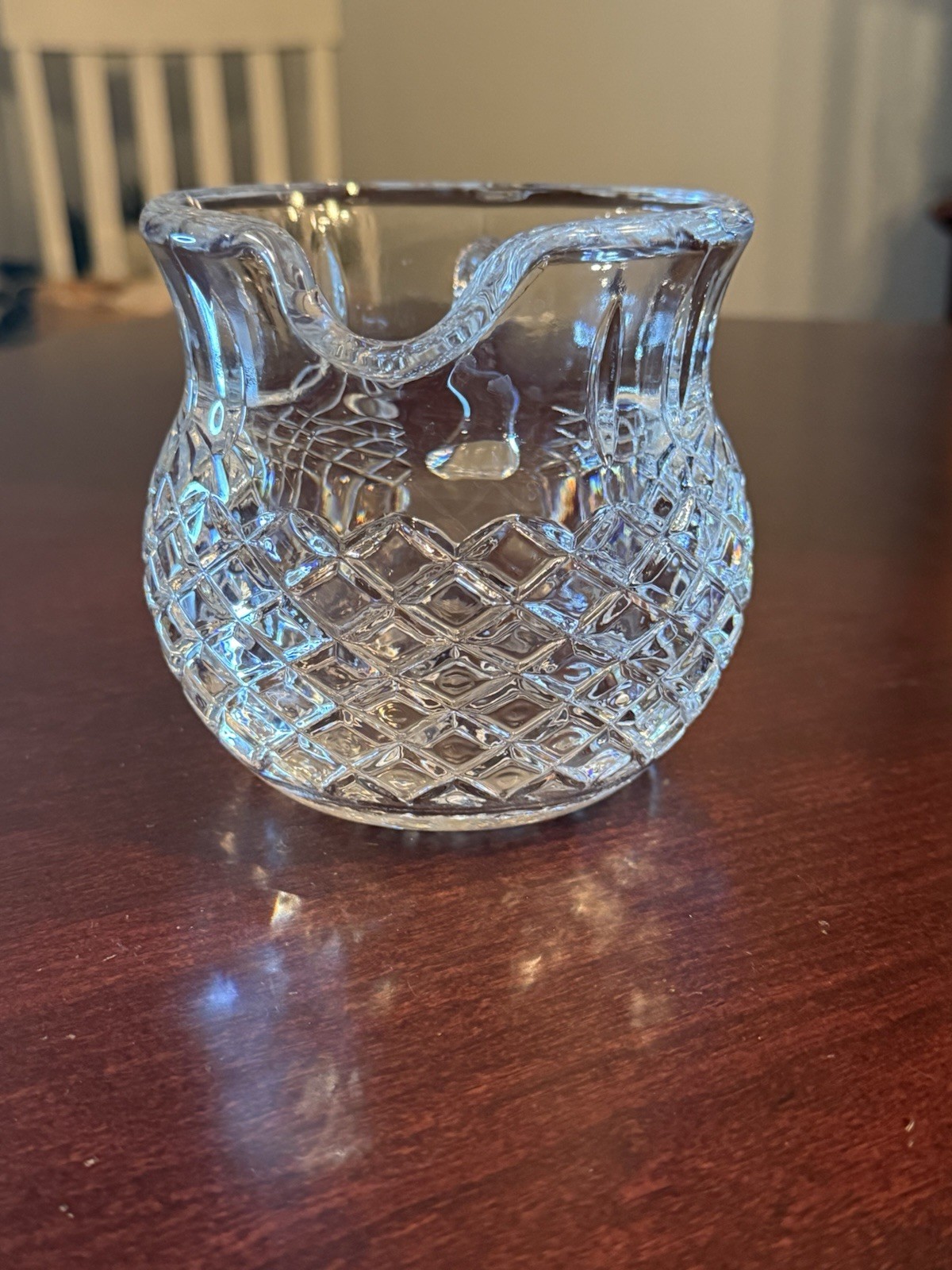 Vintage Heavy FTY2 Collection By FTD Crystal Small Cut Crystal Pitcher