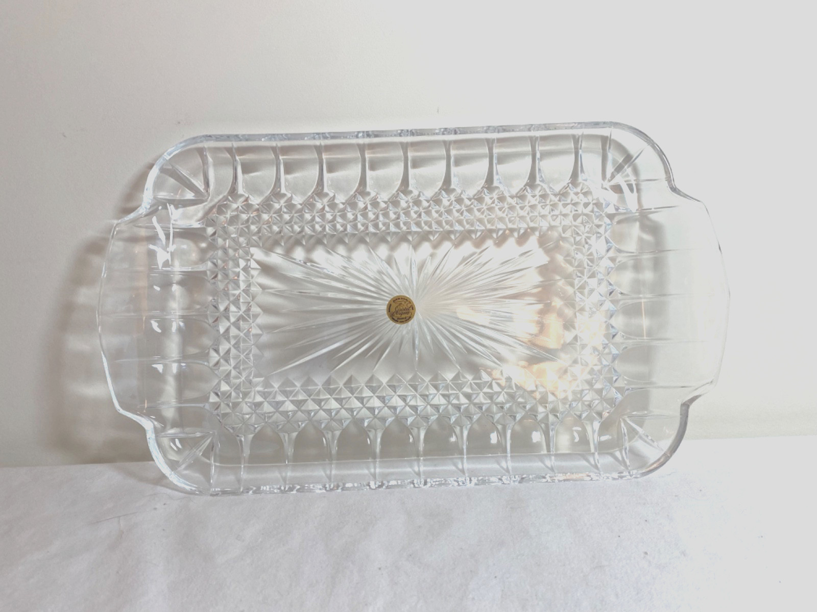 NEW IN BOX VTG Cristal d’Arques Longchamp 15.75″ X 8.75″ Rectangular Platter