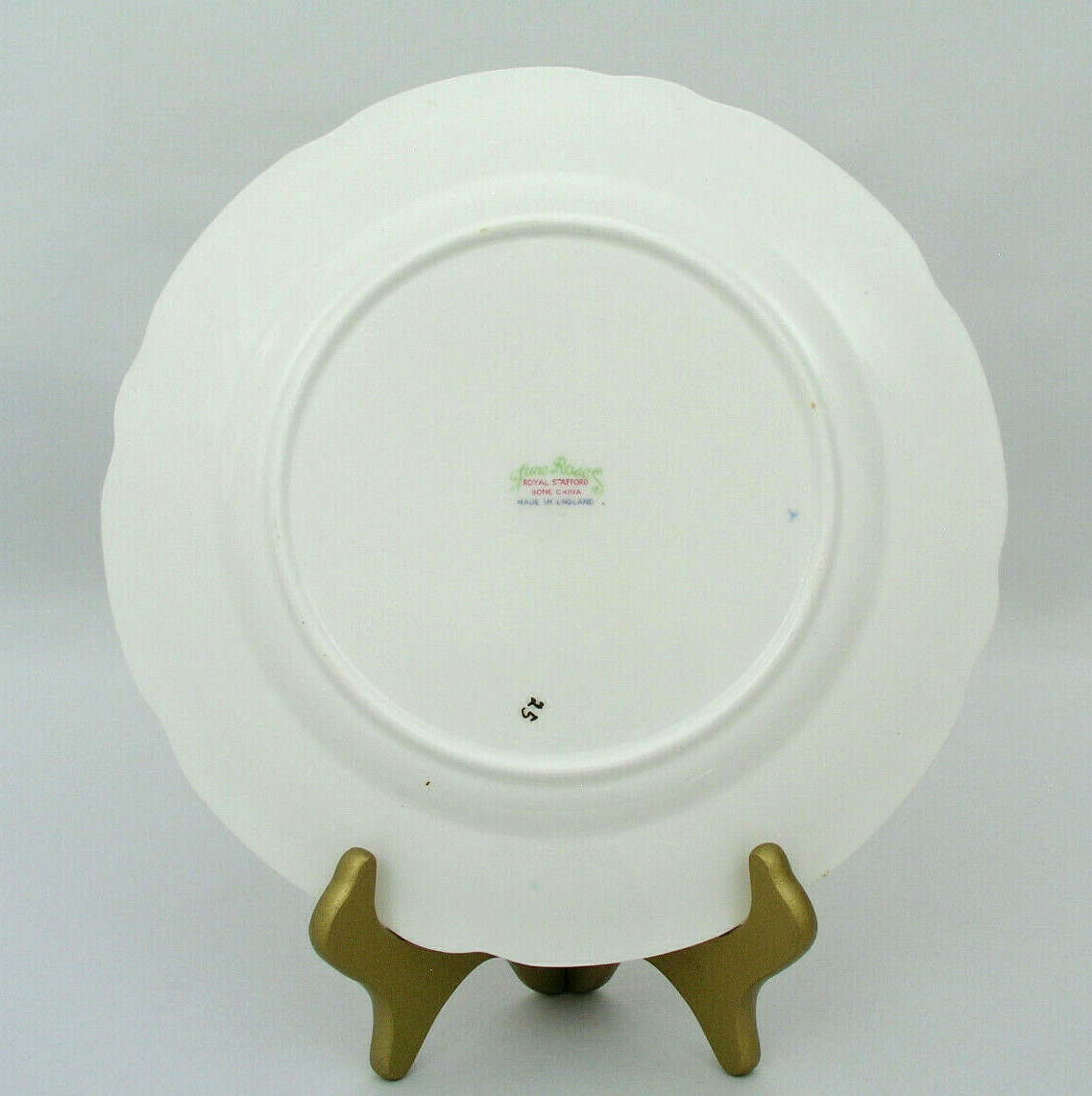 (4) ROYAL STAFFORD JUNE ROSES (CHINTZ) 9 3/4″ DINNER PLATES – ENGLAND BONE CHINA