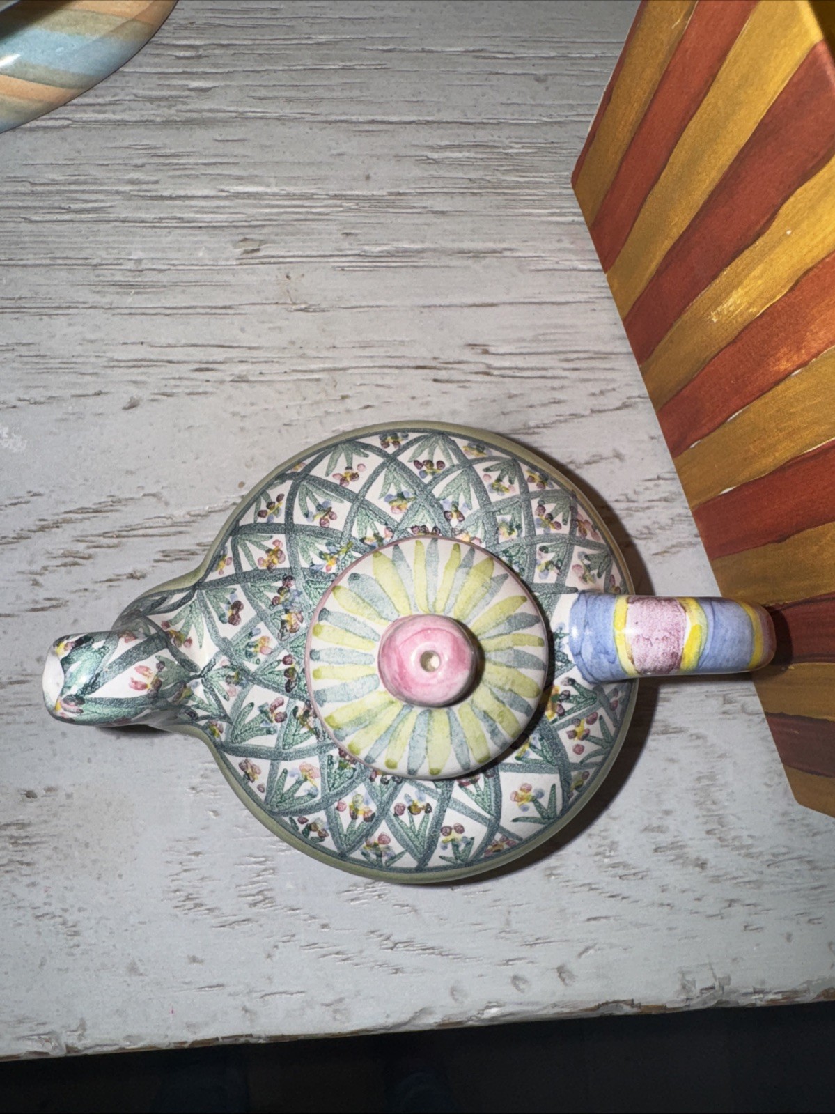 Mackenzie Childs Miniature Teapot