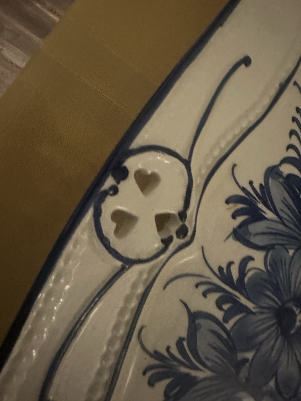 TG RCCL Portugal Hand Painted Blue White Ceramic Rectangular Platter Tray 973
