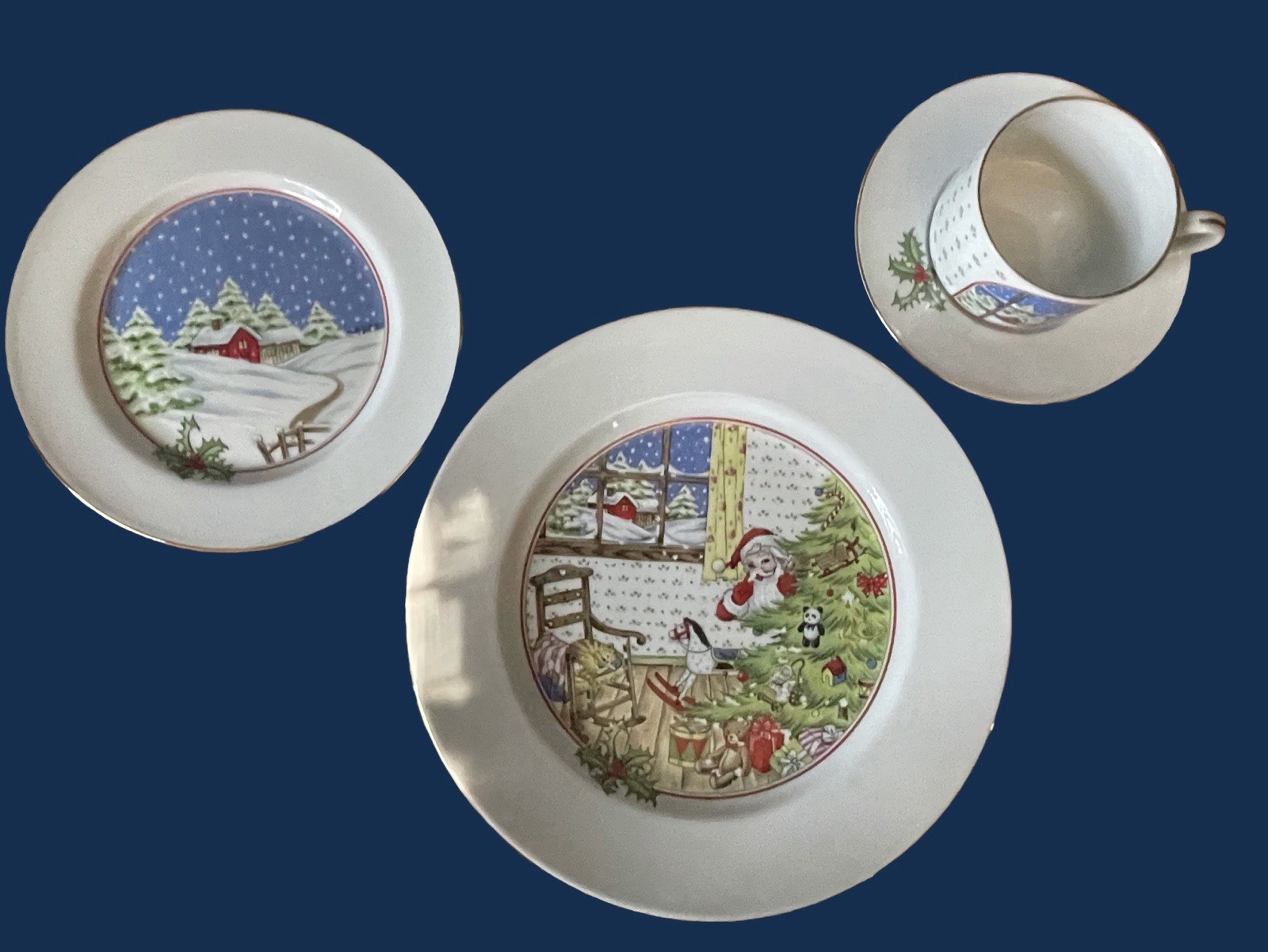 Shibata HOME FOR THE HOLIDAYS 16 Piece Set Dishes ~ 4 Place Settings
